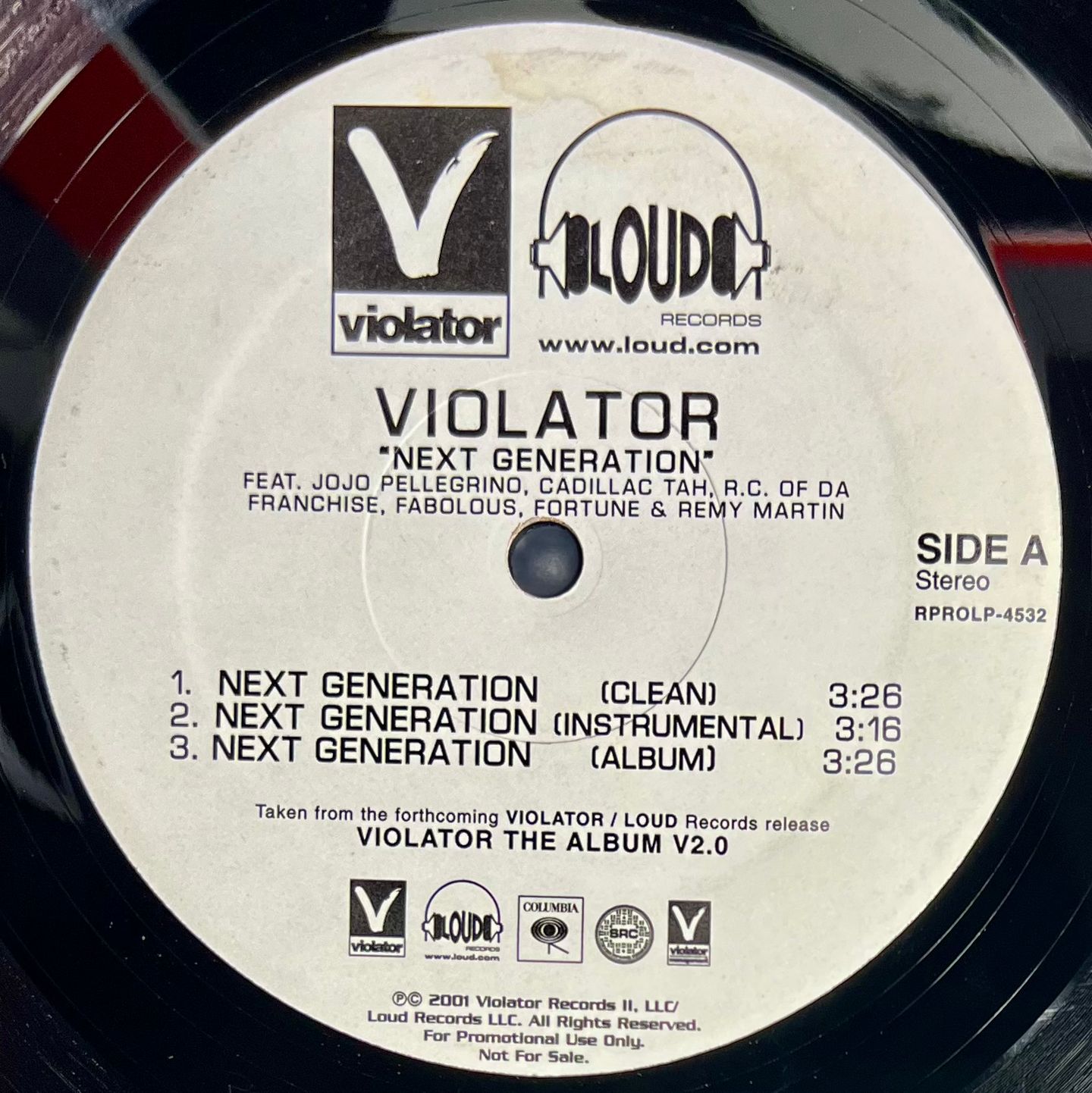 Violator - Next Generation / Livin The Life | Violator Records (RPROLP 4532) - 3 Violator - Next Generation / Livin The Life | Violator Records (RPROLP 4532) - 3