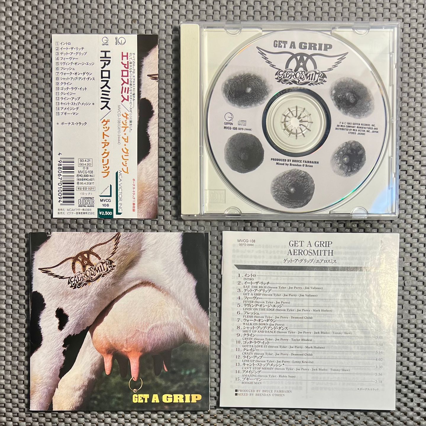 Aerosmith - Get A Grip [CD - 1st Japan Ed. 1993 - MVCG-108] | Geffen Records (MVCG-108) - 3