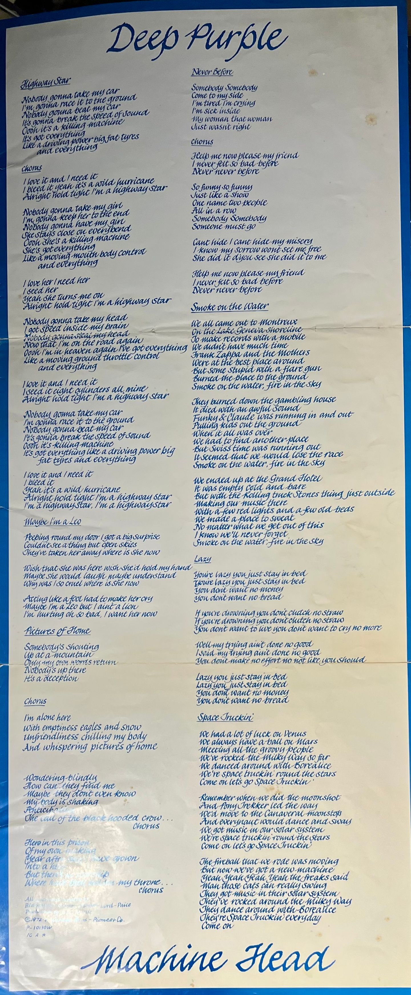 Deep Purple - Machine Head [Vinyl LP - Japan Press - 1976] Heavy Rock | Warner Bros. Records (P-10130W) - 8