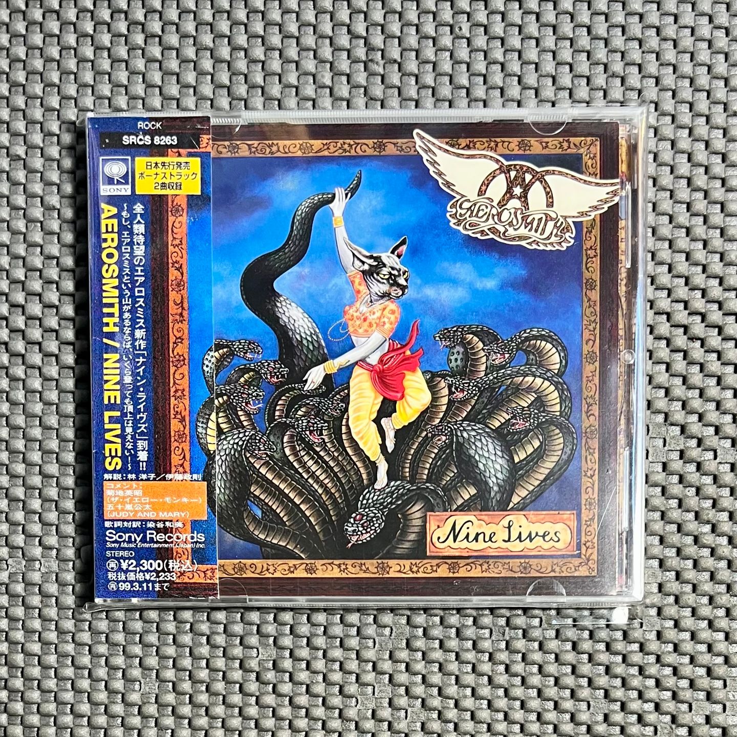 Aerosmith - Nine Lives [CD - 1st Japan Ed. - 1997 - VG+ / NM] Hard Rock | Sony (SRCS 8263)