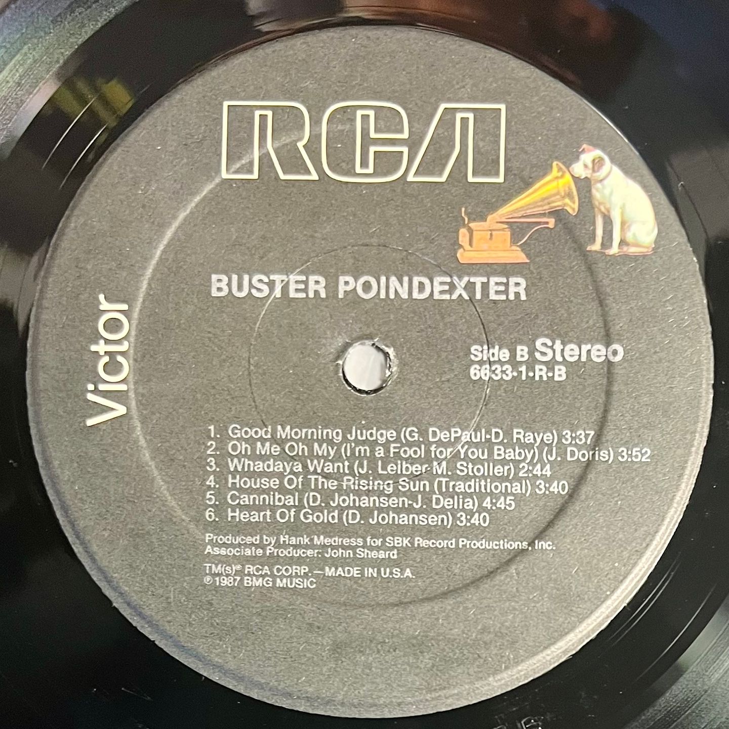 Buster Poindexter - Buster Poindexter [LP - 1st US Press - 1987 - VG+/VG+] | RCA Victor (6633-1-R) - 5