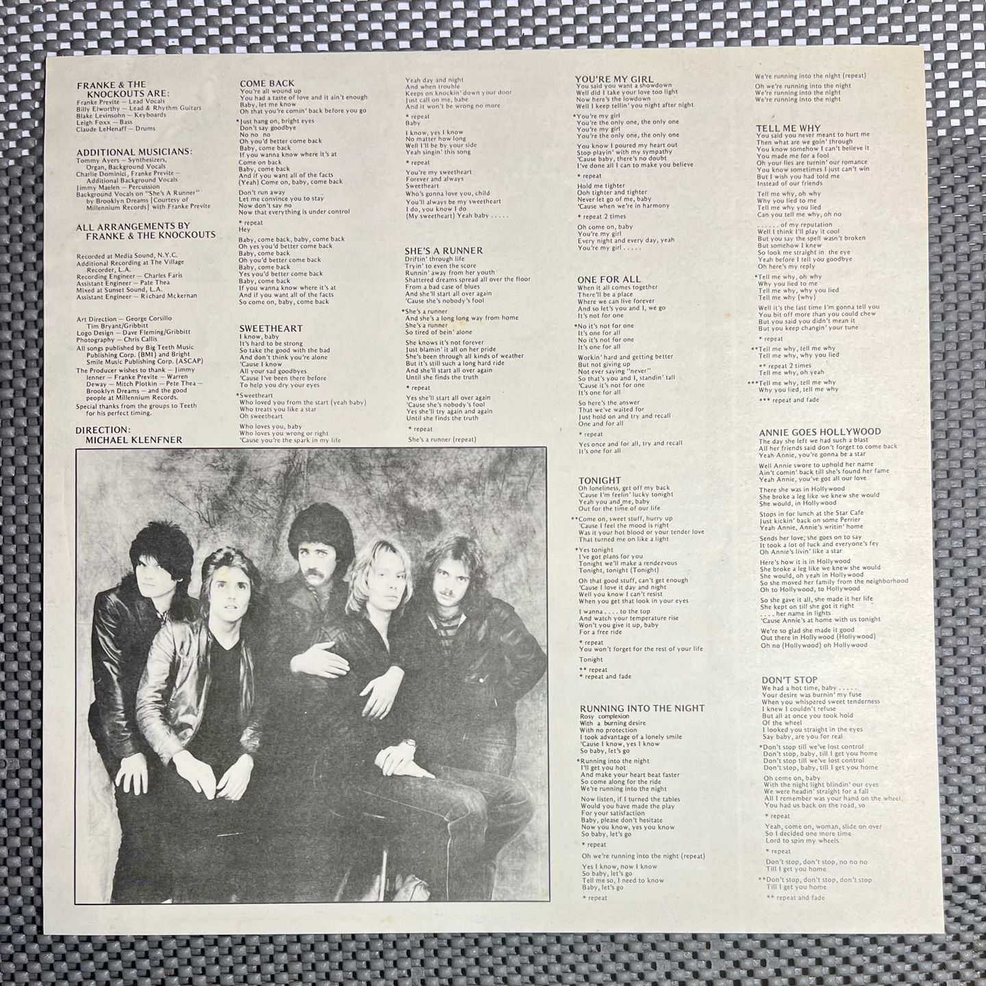 Franke & The Knockouts - Franke & The Knockouts [LP OG JP 1981 NM/NM] | RCA (RPL-8079) - 7