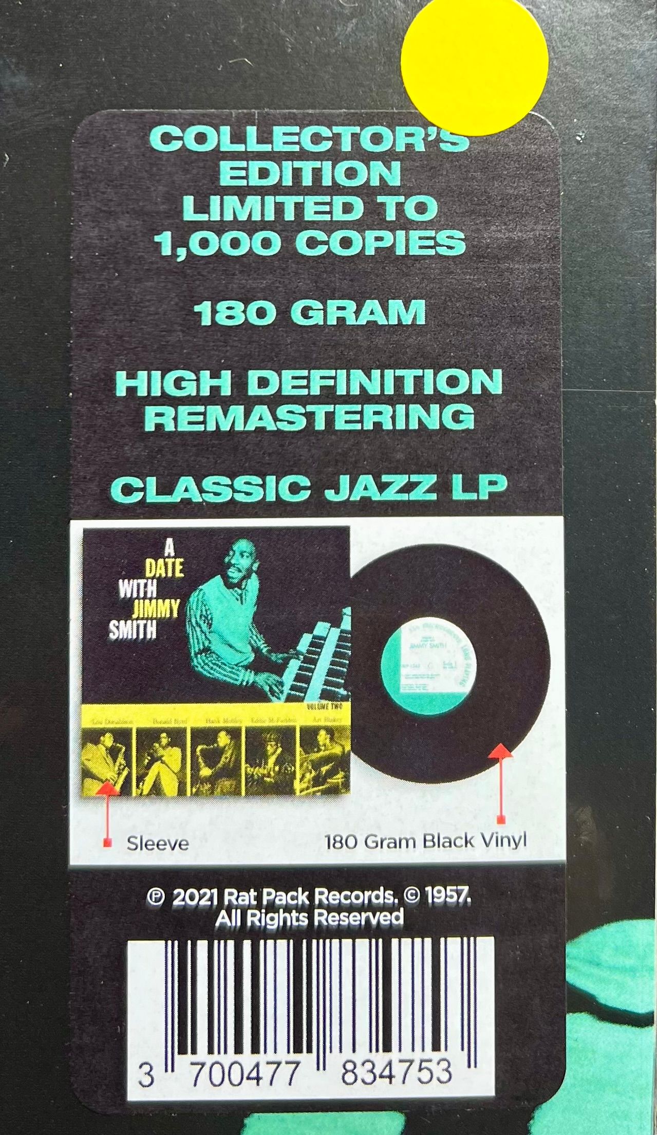Jimmy Smith - A Date With Jimmy Smith Vol. 2 [Vinyl LP - FR - Remastered - 2021 - Mint & Sealed] Jazz | Rat Pack Records (BLP 1548) - 2
