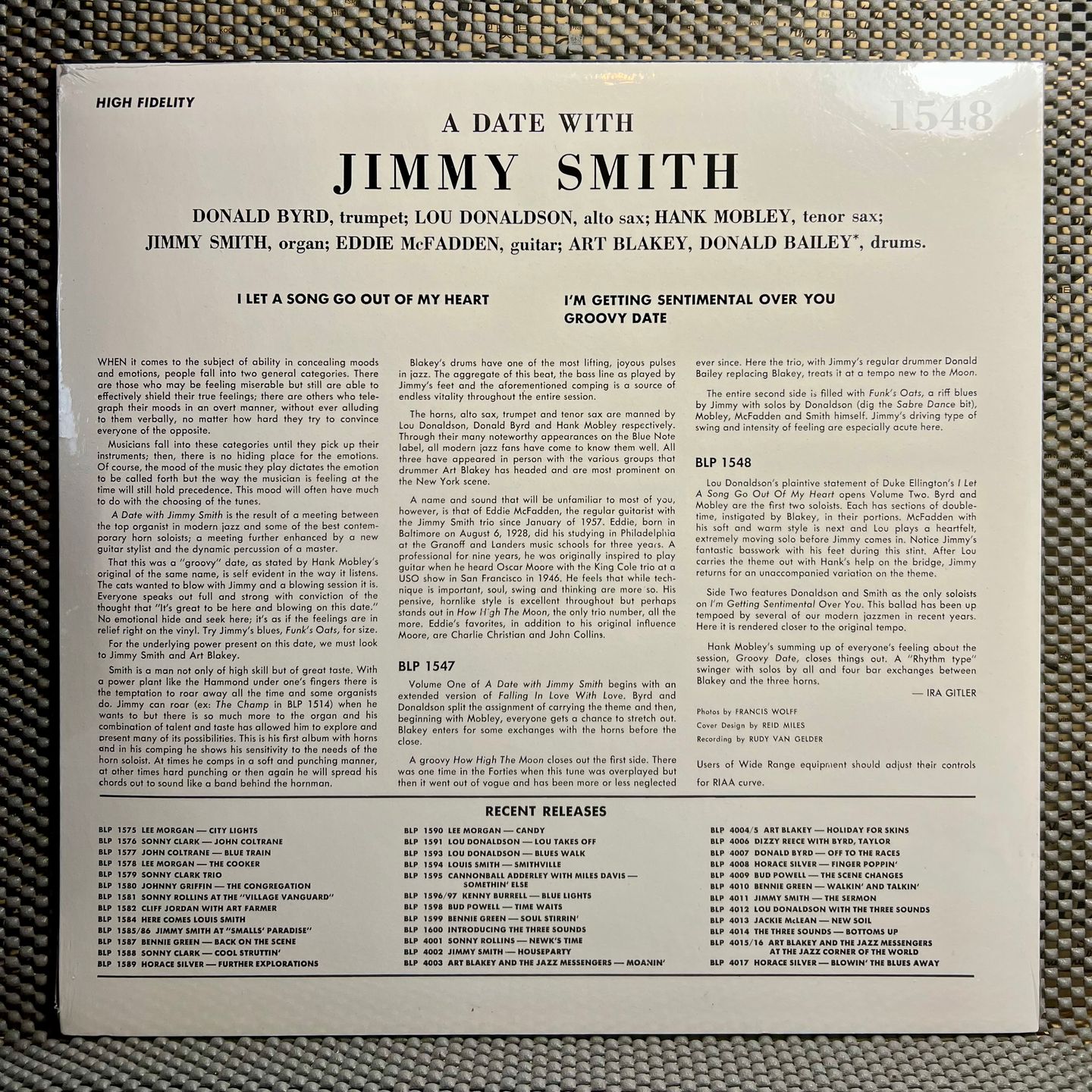 Jimmy Smith - A Date With Jimmy Smith Vol. 2 [Vinyl LP - FR - Remastered - 2021 - Mint & Sealed] Jazz | Rat Pack Records (BLP 1548) - 3