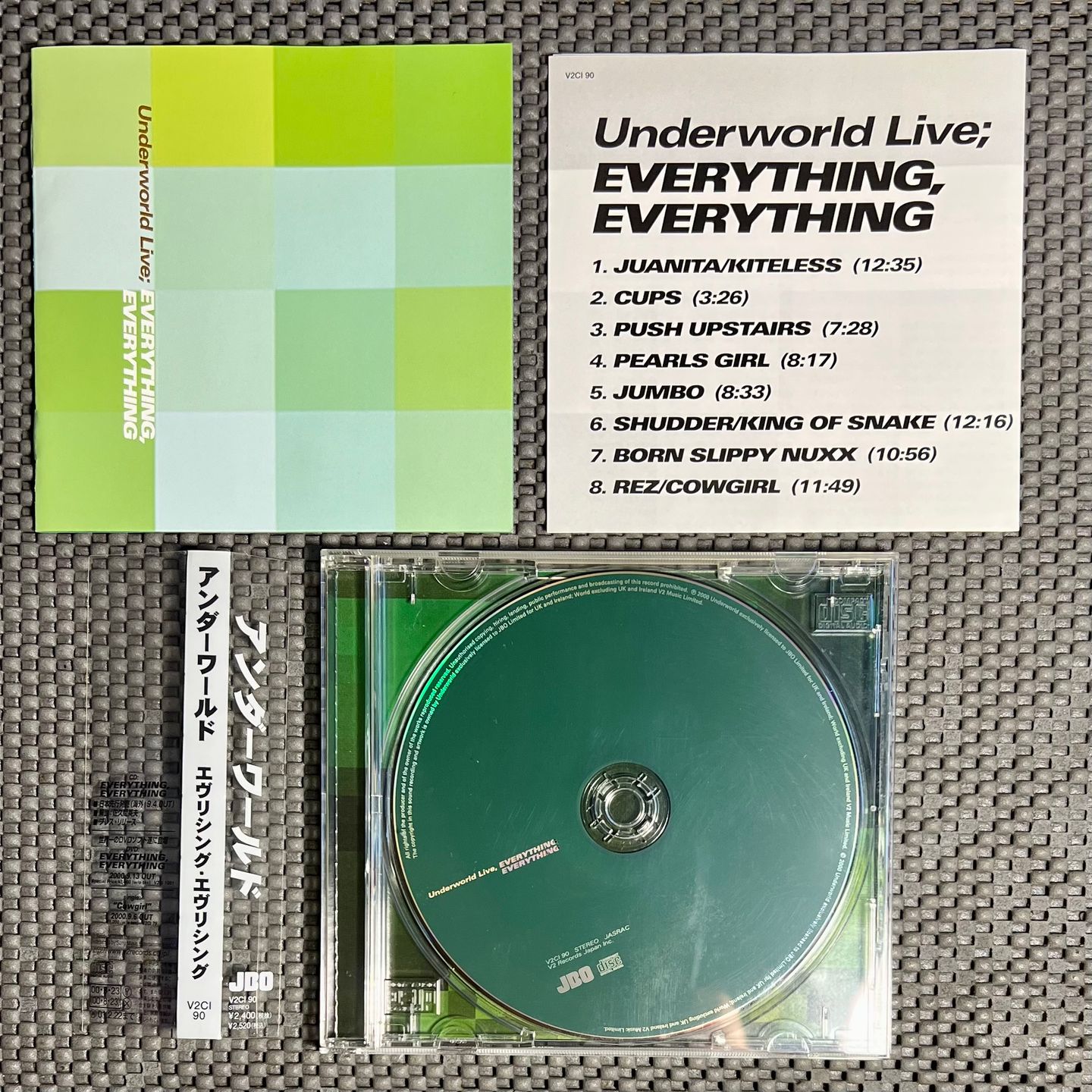 Underworld - Everything, Everything (Underworld Live) [CD - 1st Japan Ed. - 2000 - JBO V2CI 90 - Mint with Obi & Insert] House | JBO (V2CI 90) - 3