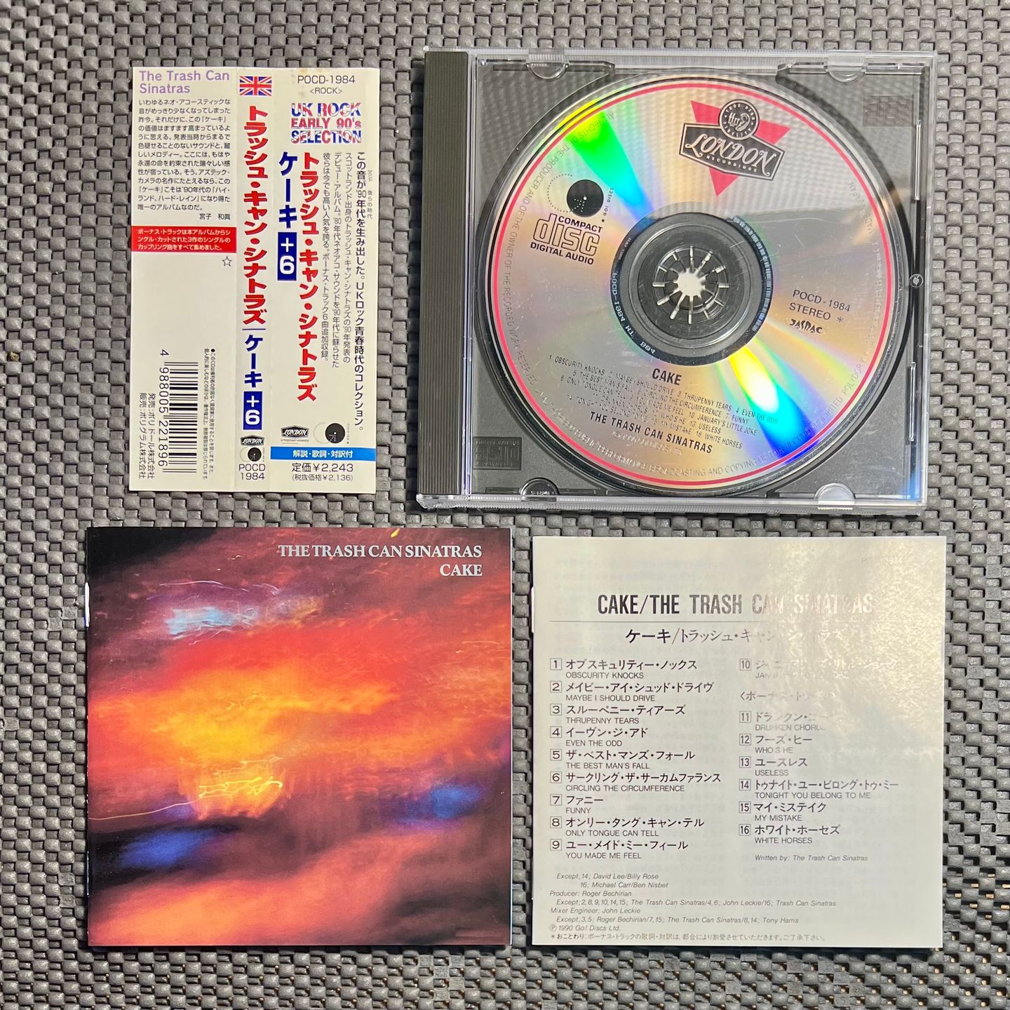 The Trash Can Sinatras - Cake [CD - Japan Ed; Re 1998 - POCD-1984 - VG+/NM] Indie Rock | London Records (POCD-1984) - 3