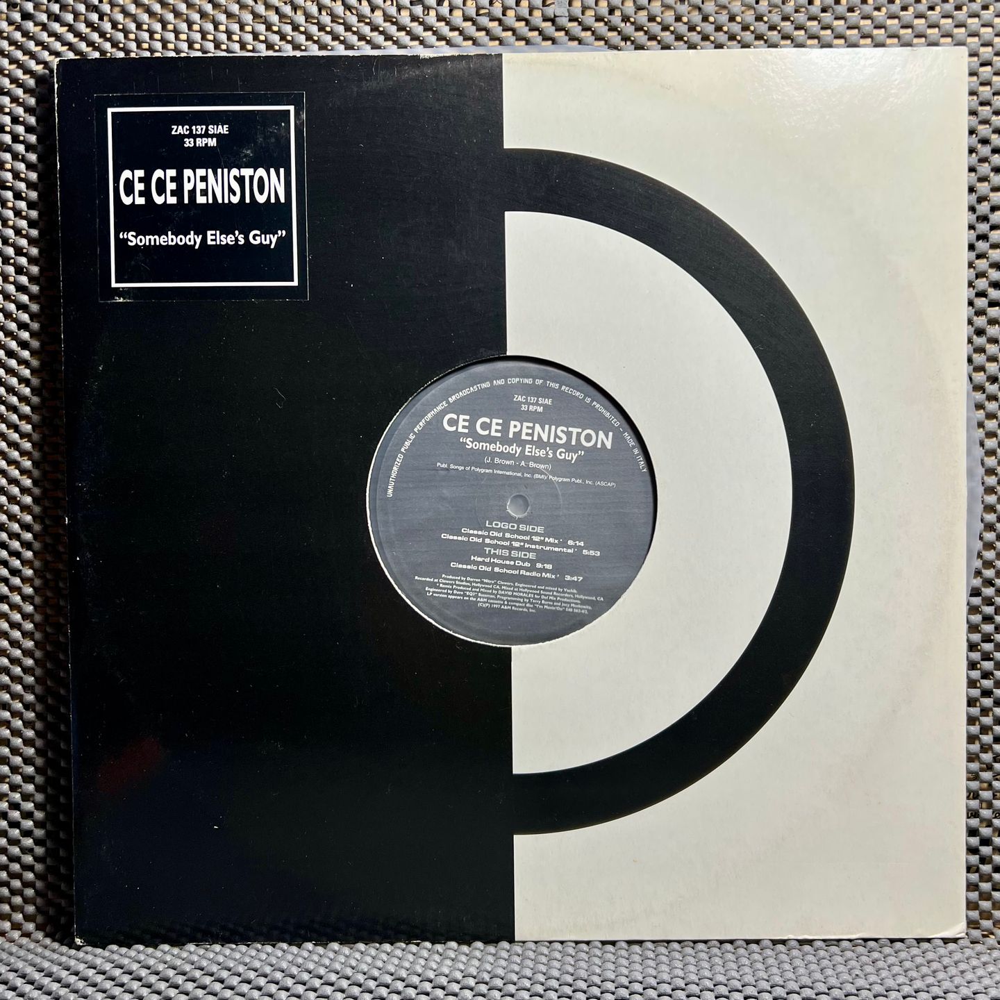 Ce Ce Peniston - Somebody Else's Guy [Vinyl EP 12" - OG Italy - 1997 - ZAC 137 - NM/EX] House | Zac Records (ZAC 137) - main