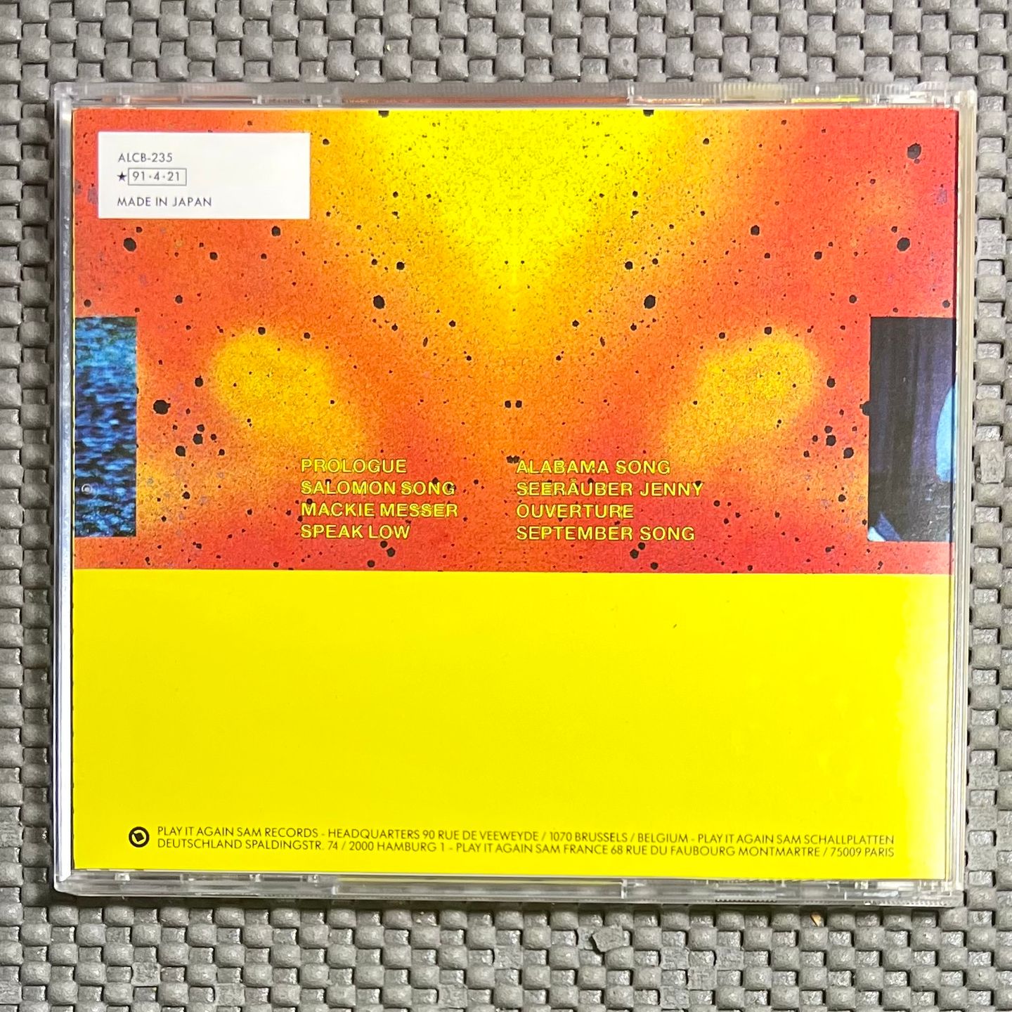 The Young Gods - The Young Gods Play Kurt Weill [CD - 1st Japan Ed. 1991 - ALCB-235 - Mint with Insert, No obi] Electro | Play It Again Sam Records (ALCB-235) - 2