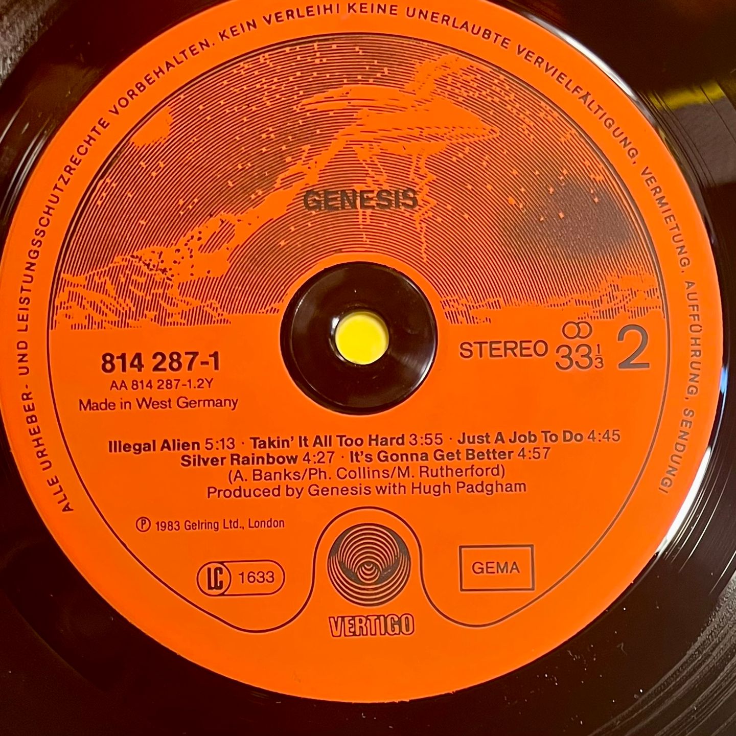 Genesis - Genesis [Vinyl LP - 1st German Press - 1983 - Vertigo 814 287-1 - NM/NM with OIS] Prog Rock | Vertigo (814 287-1) - 5