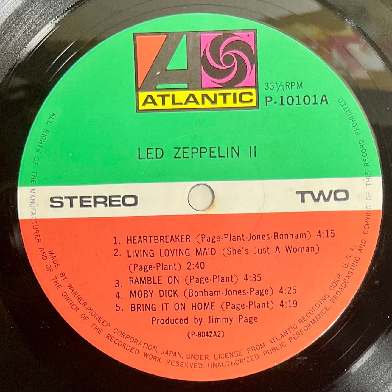 Led Zeppelin - Led Zeppelin II  [LP Rei Japan 1976] | Atlantic (P-10101A) - 6