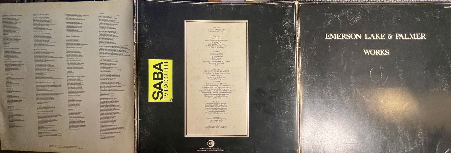 Emerson, Lake & Palmer - Works (Volume 1) [LP OG Italy 1977 Trifold EX/VG] | Ricordi (AMAL 22002) - 4