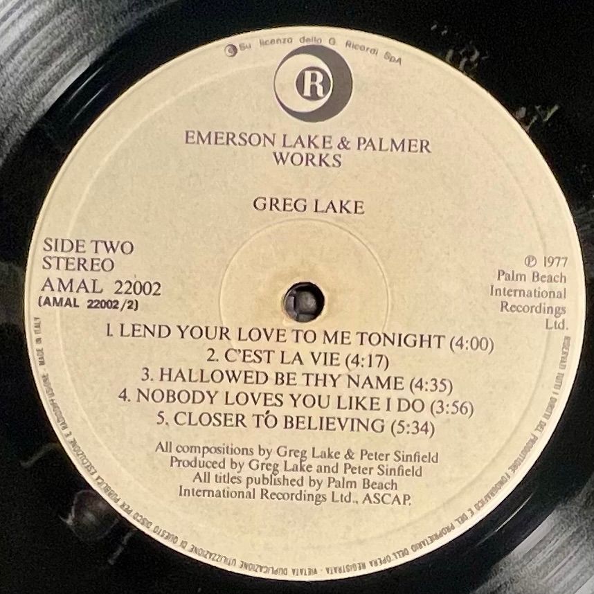 Emerson, Lake & Palmer - Works (Volume 1) [LP OG Italy 1977 Trifold EX/VG] | Ricordi (AMAL 22002) - 7