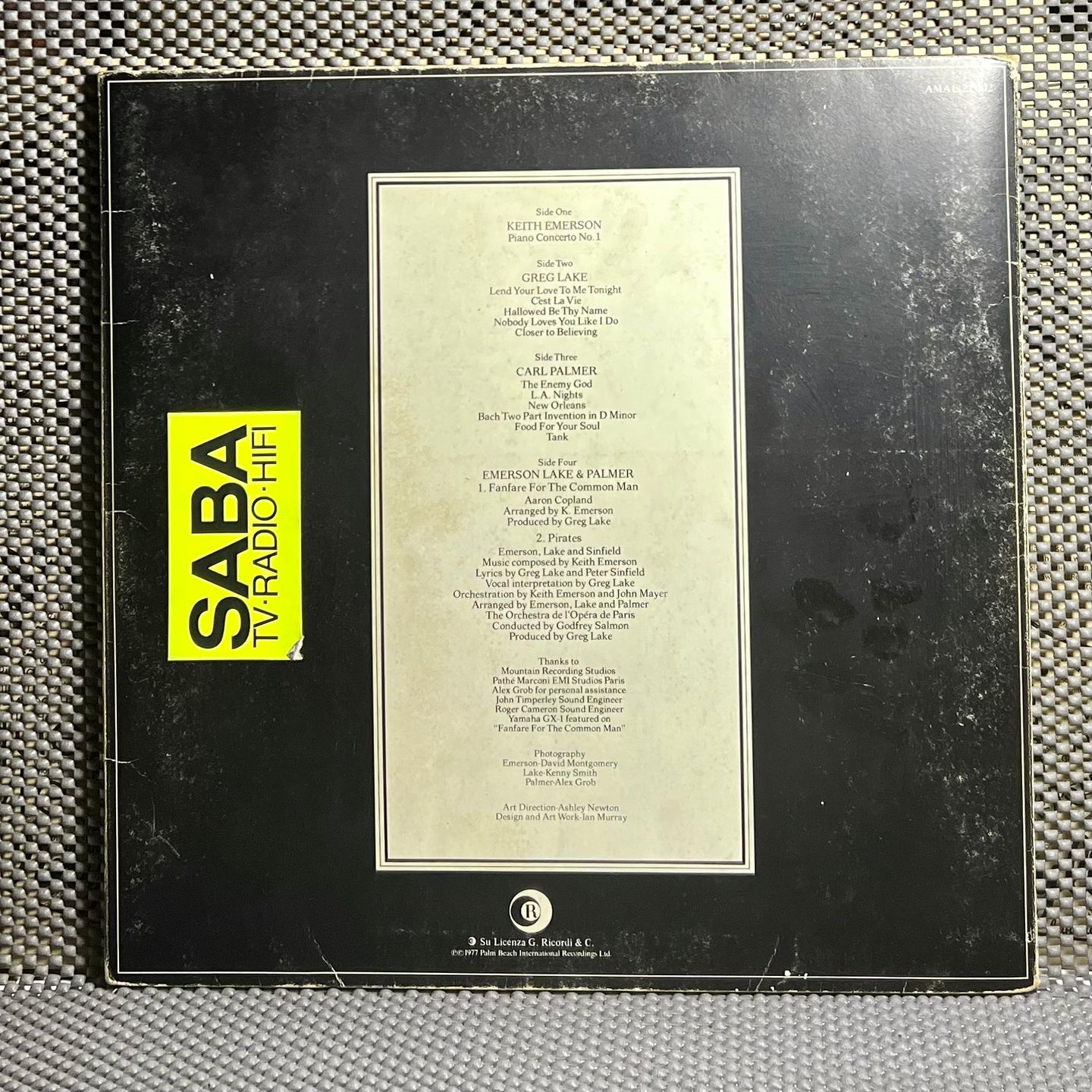 Emerson, Lake & Palmer - Works (Volume 1) [LP OG Italy 1977 Trifold EX/VG] | Ricordi (AMAL 22002) - 3