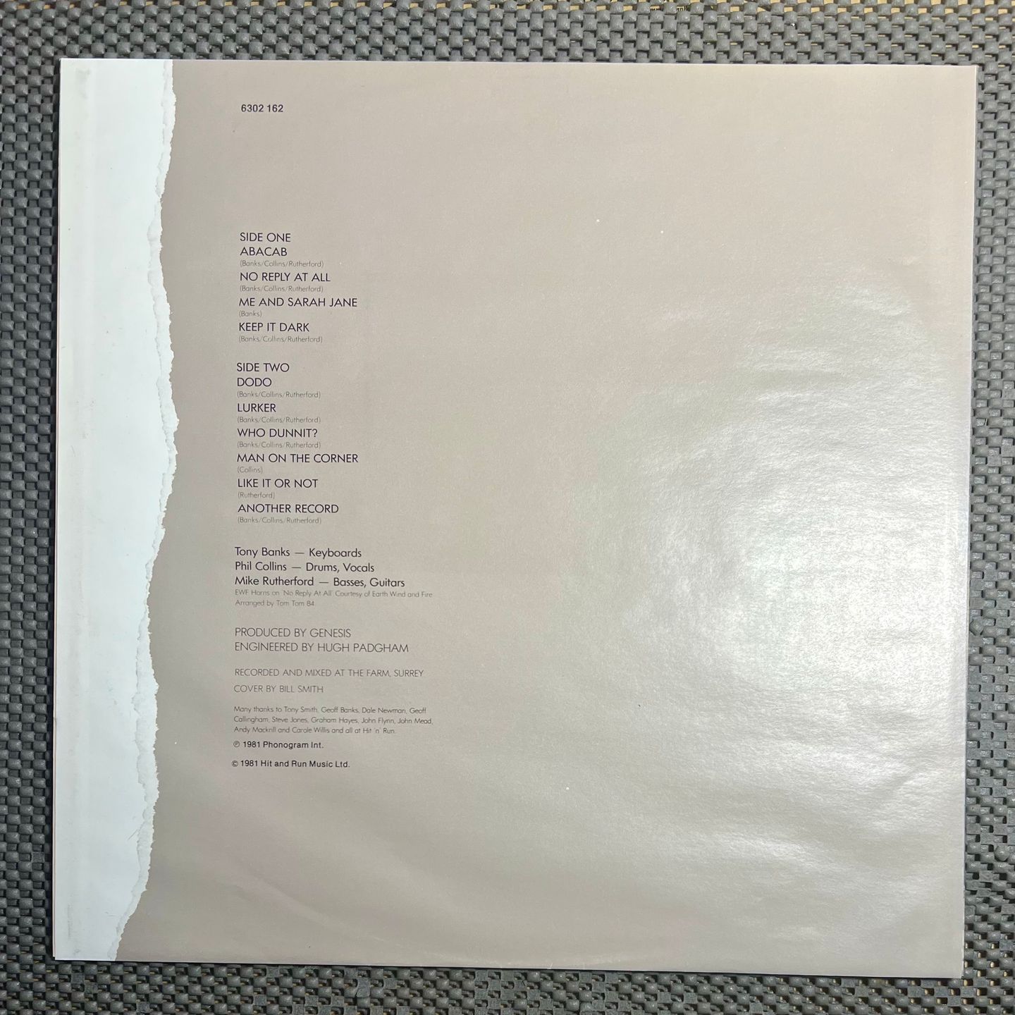 Genesis - Abacab [Vinyl LP - 1st NL Press - 1981 - Vertigo 6302 162 - NM/NM with OIS] Prog Rock | Vertigo (6302 162) - 7