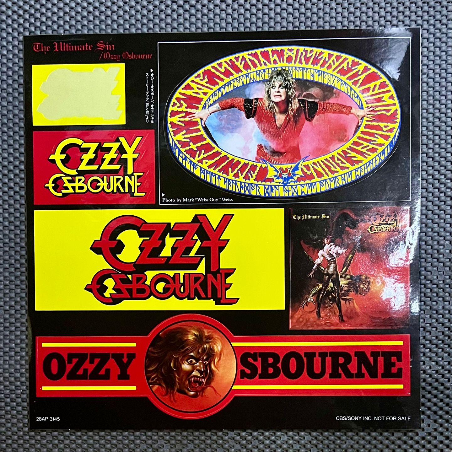 Ozzy Osbourne - The Ultimate Sin [Vinyl LP - 1st Japan Press - 1986 - 28AP 3145 - M/NM] Heavy Metal | CBS/Sony (28AP 3145) - 6