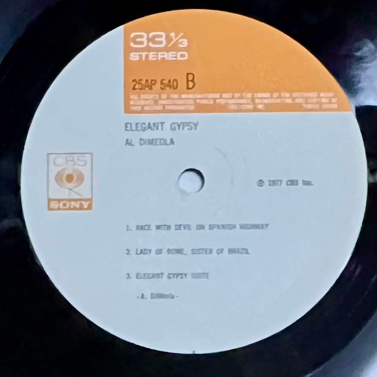 Al Di Meola - Elegant Gypsy [Vinyl LP - 1st Japan Press - 1977 - 25AP 540 - NM/M] Jazz Rock Fusion | CBS/Sony (25AP 540) - 5