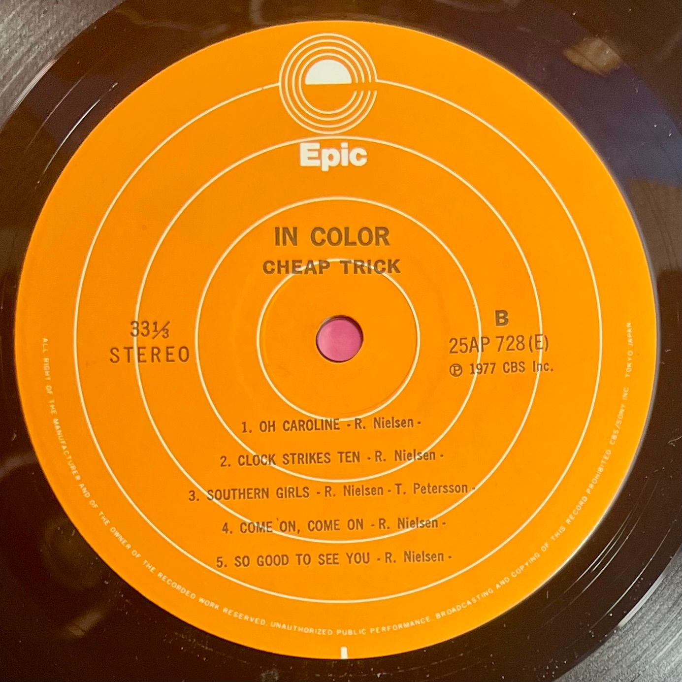 Cheap Trick - In Color [Vinyl LP - 1st Japan Press - 1977 - Epic - 25AP 728 - NM/EX - No Obi, with Insert] Rock | Epic (25AP 728) - 5