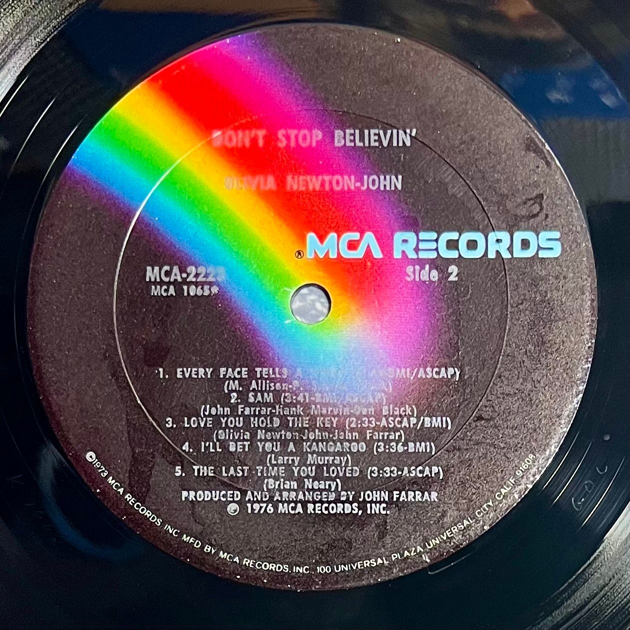 Olivia Newton-John - Don't Stop Believin' [Vinyl LP - 1st US Press - 1976 - MCA-2223 - EX to NM with OIS] Pop | MCA Records (MCA-2223) - 5