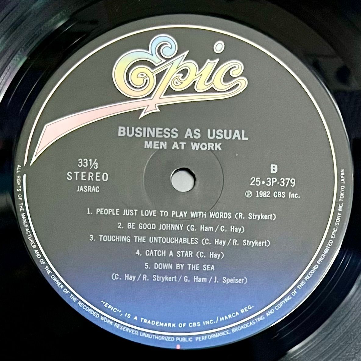Men At Work - Business As Usual [Vinyl LP - 1st Japan Press - 1982 - 25·3P-379 - Mint/NM] New Wave | Epic (25·3P-379) - 5