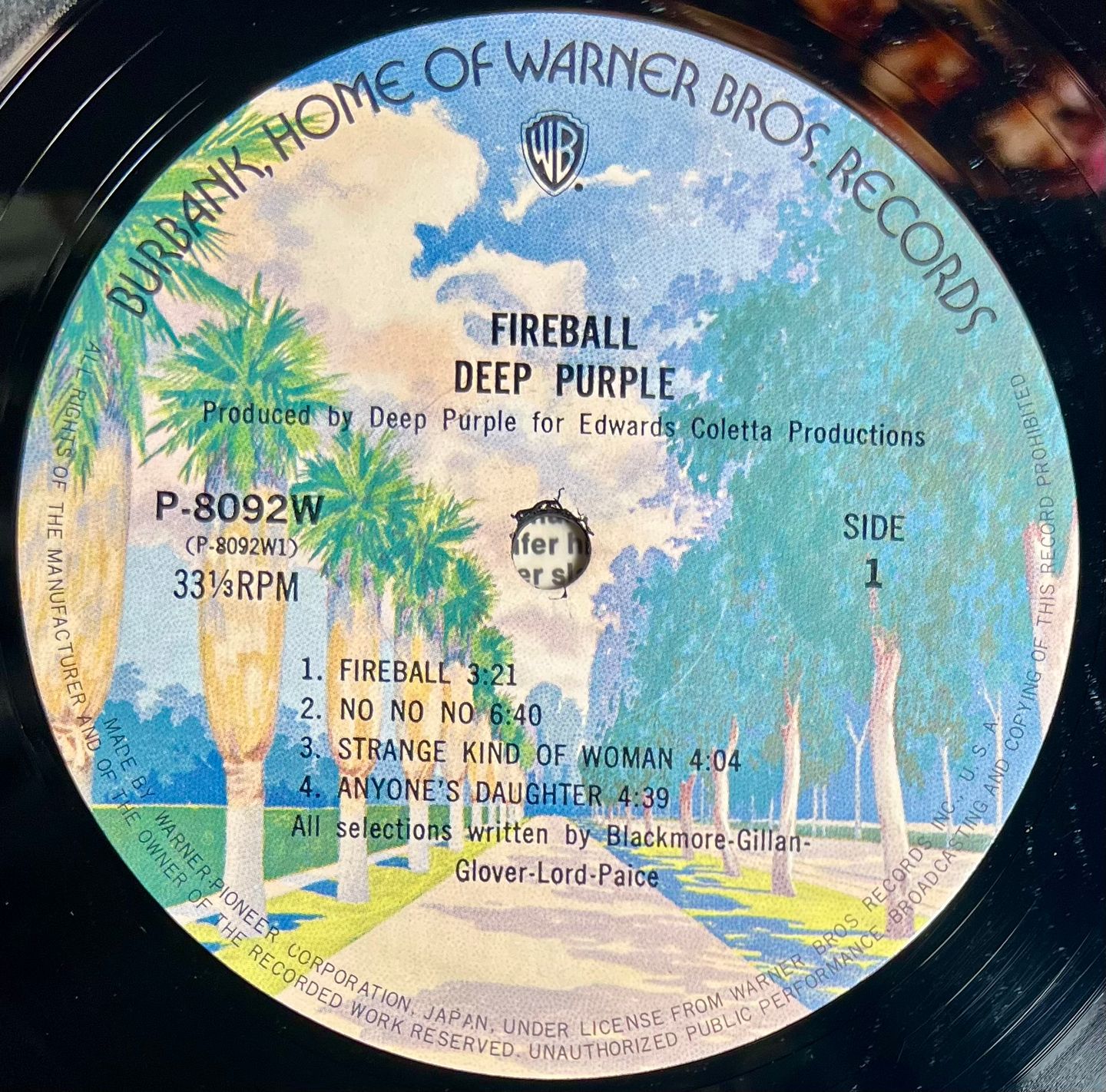 Deep Purple - Fireball [Vinyl LP - 1st Press - 1971 - P-8092W] Heavy Rock | Warner Bros. Records (P-8092W) - 4