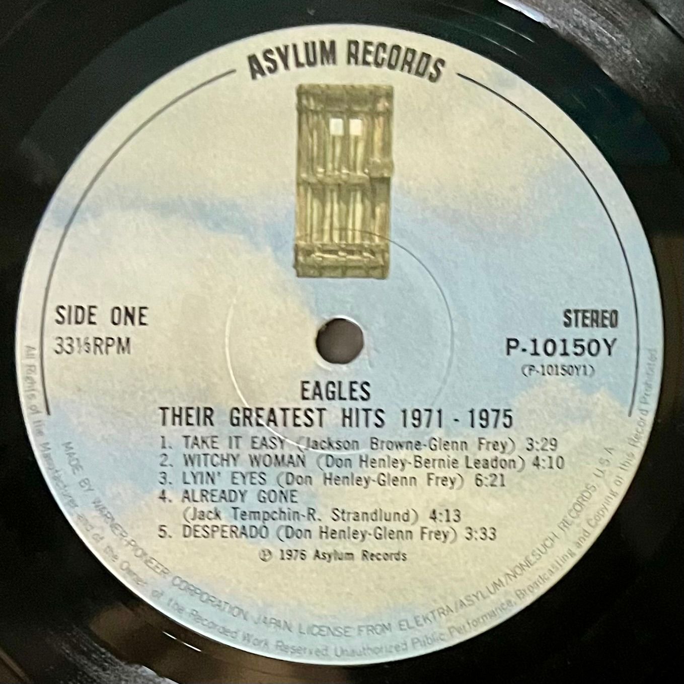 Eagles - Their Greatest Hits 1971-1975 [LP - 1st Japan Press - 1976 - VG+/VG] | Asylum Records (P-10150Y) - 4