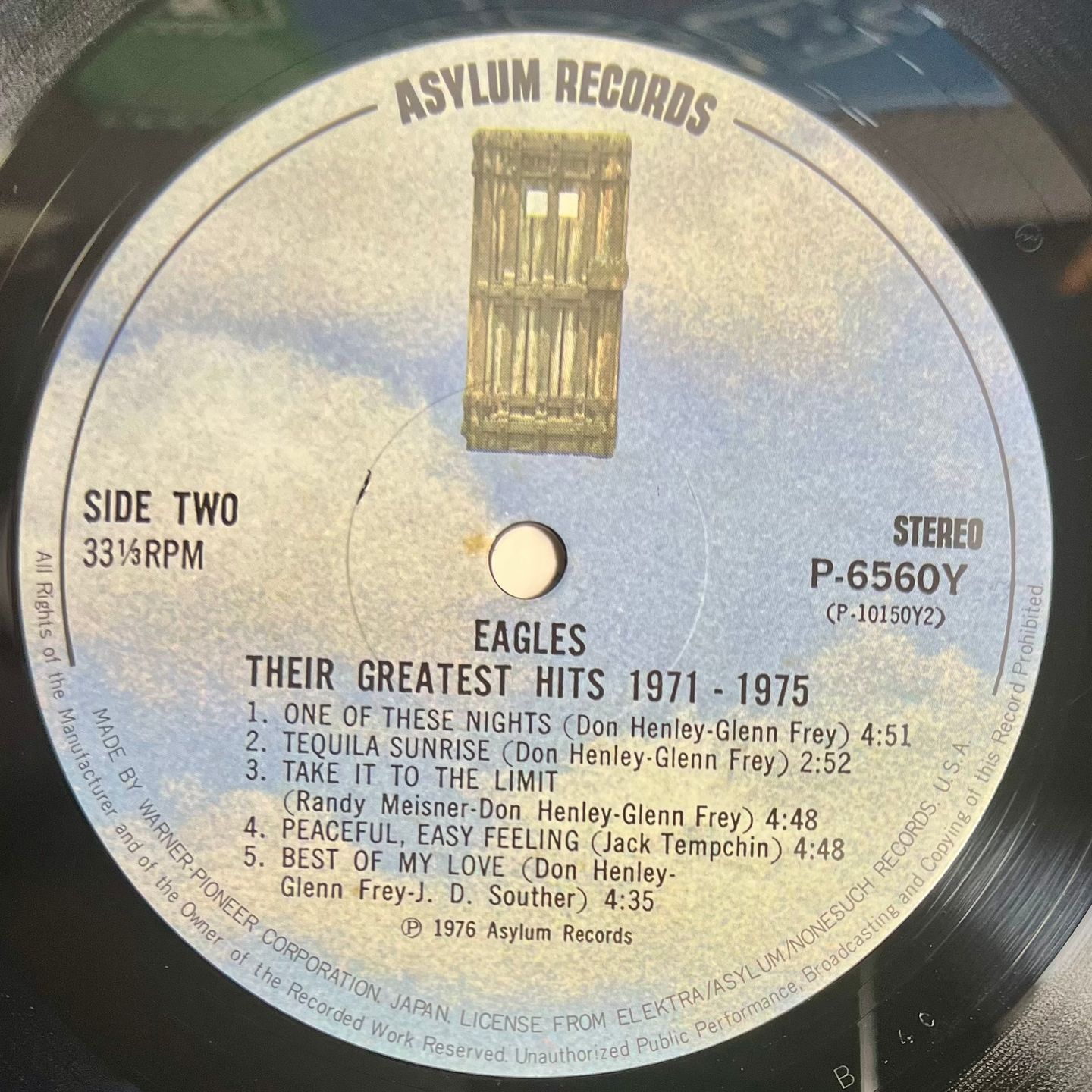 Eagles - Their Greatest Hits 1971-1975 [LP OG Japan 1981 NM/NM] | Asylum Records (P-6560Y) - 5