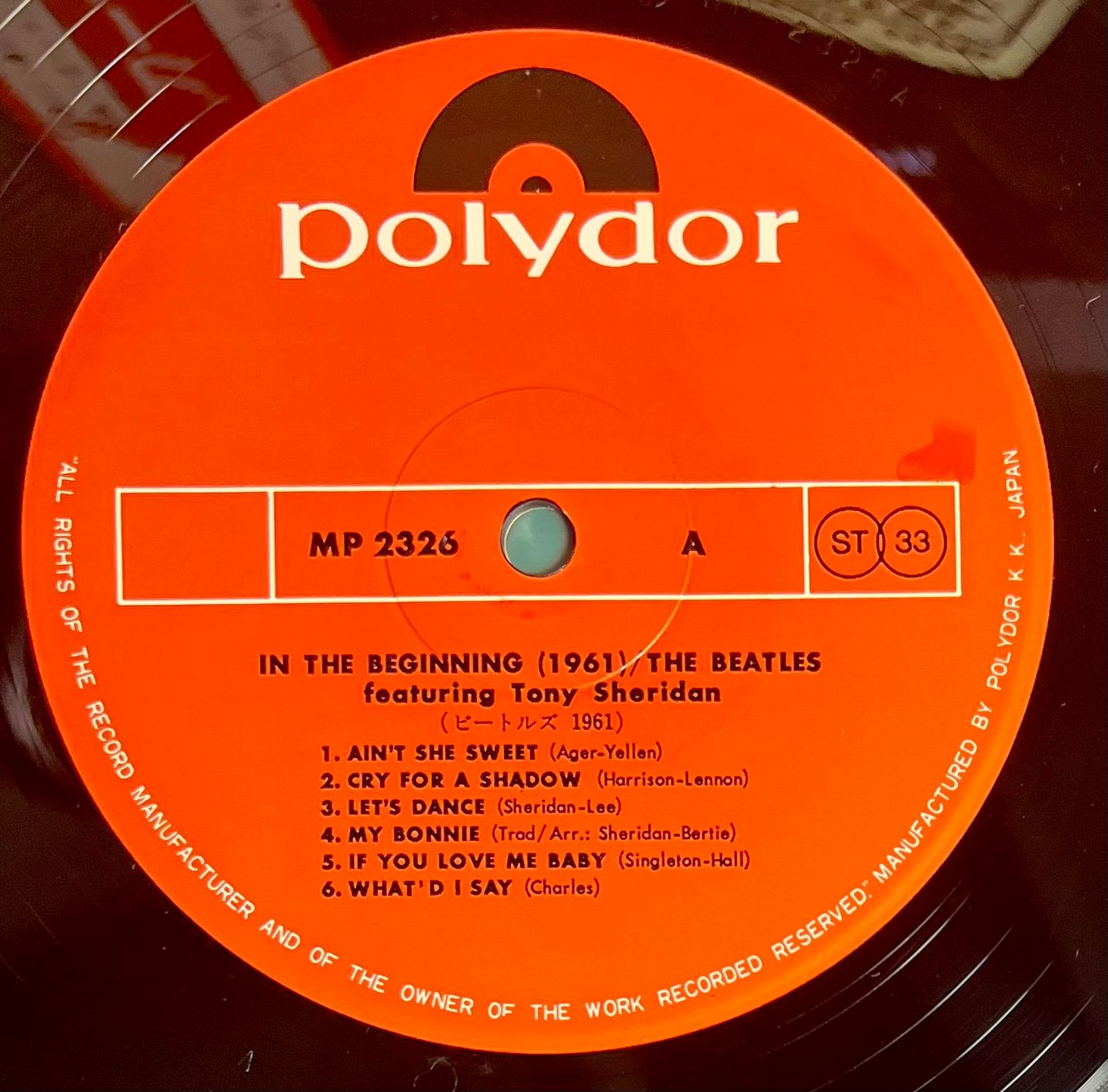 The Beatles featuring Tony Sheridan - In The Beginning (1961) | Polydor (MP 2326) - 4