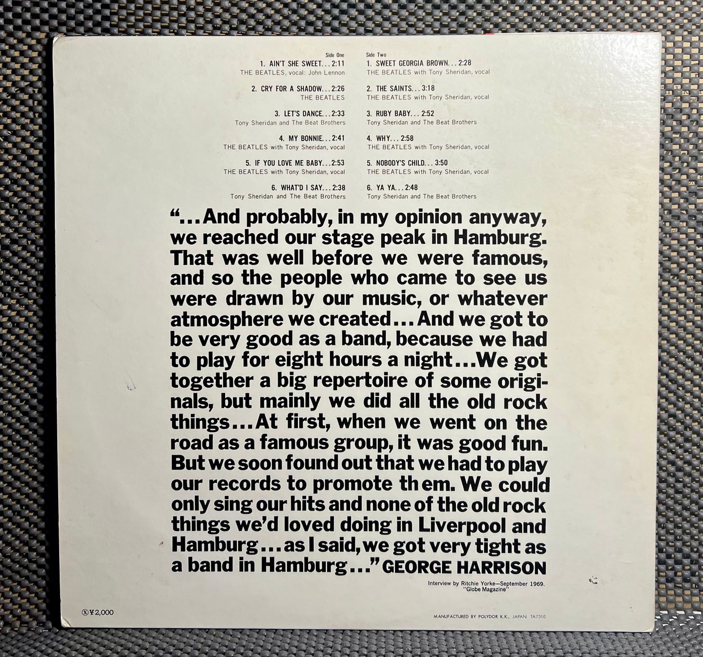 The Beatles featuring Tony Sheridan - In The Beginning (1961) | Polydor (MP 2326) - 3