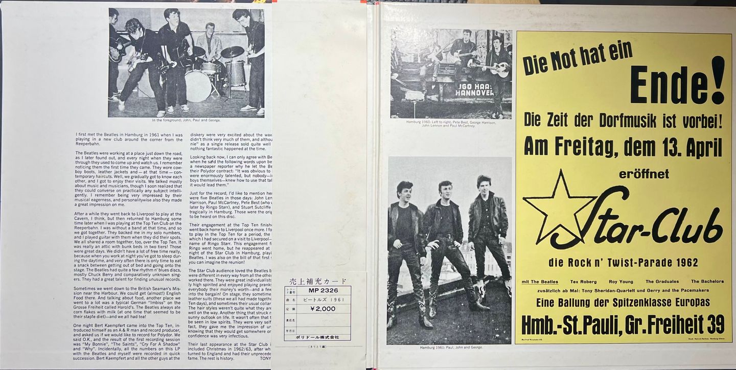 The Beatles featuring Tony Sheridan - In The Beginning (1961) | Polydor (MP 2326) - 5