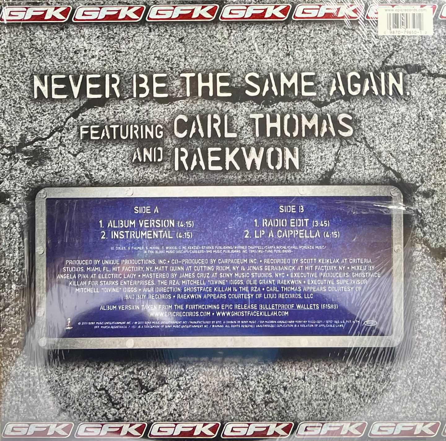 Ghostface Killah - Never Be The Same Again | Epic (49 79650) - 2 Ghostface Killah - Never Be The Same Again | Epic (49 79650) - 2