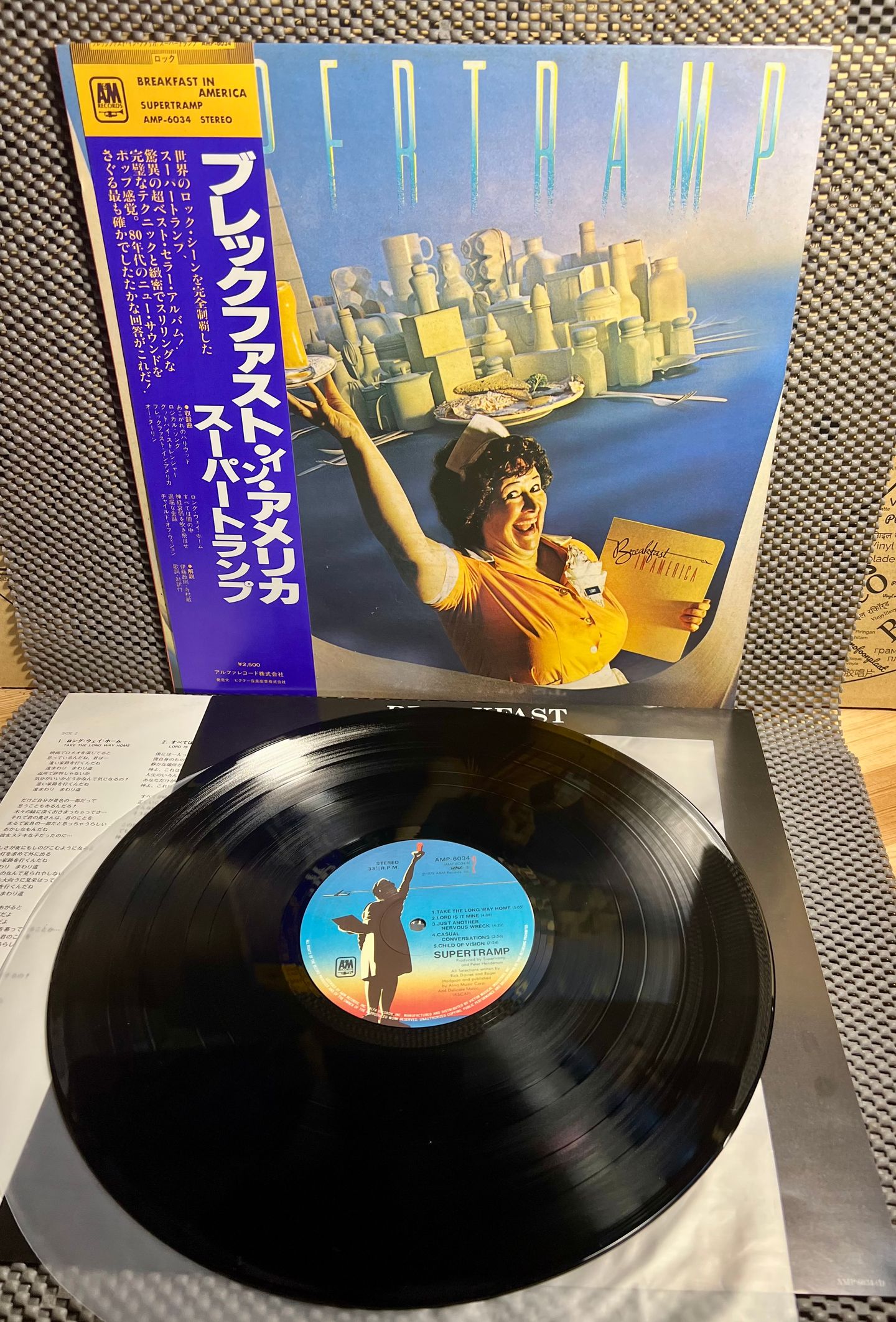 Supertramp - Breakfast In America [Vinyl LP - 1st Japan Press - 1979 - A&M Records AMP-6034 - NM/NM with Obi & Insert] Pop Rock | A&M Records (AMP-6034) - 2