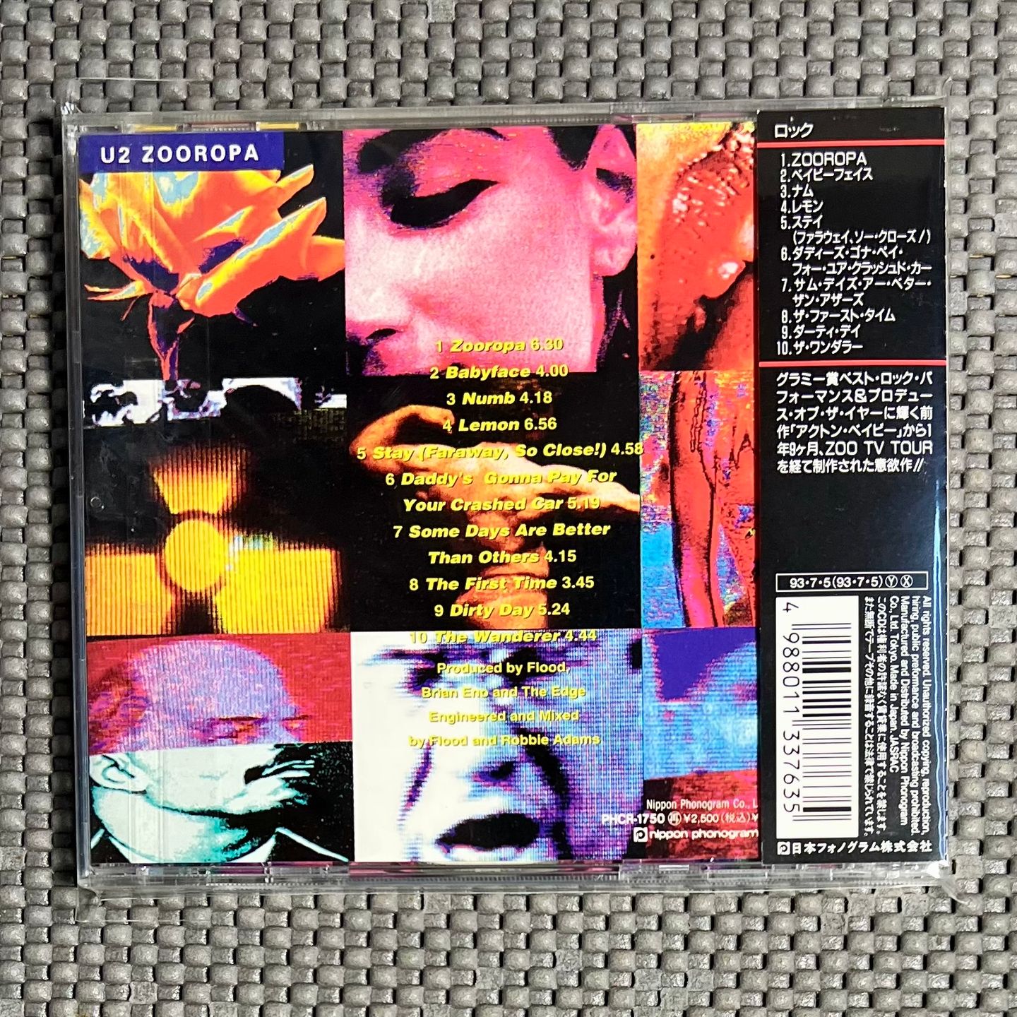 U2 - Zooropa [CD - 1st Japan Ed. - 1993 - PHCR-1750] Pop Rock | Island Records (PHCR-1750) - 2