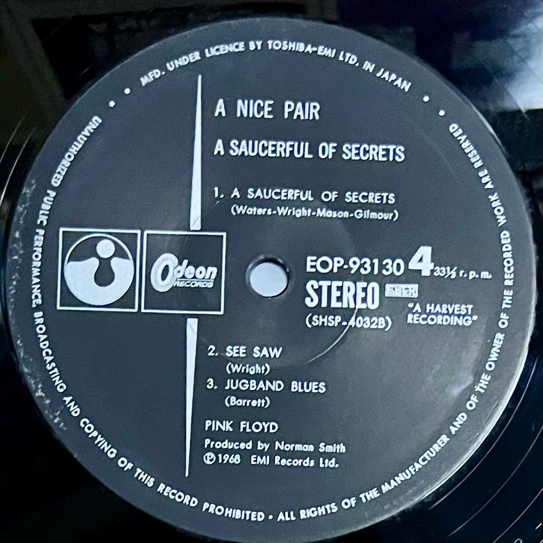 Pink Floyd - A Nice Pair [Vinyl LP - Japan Press - 1973 - EOP-93129B - NM to MINT] Prog Rock | Harvest (EOP-93129B) - 7