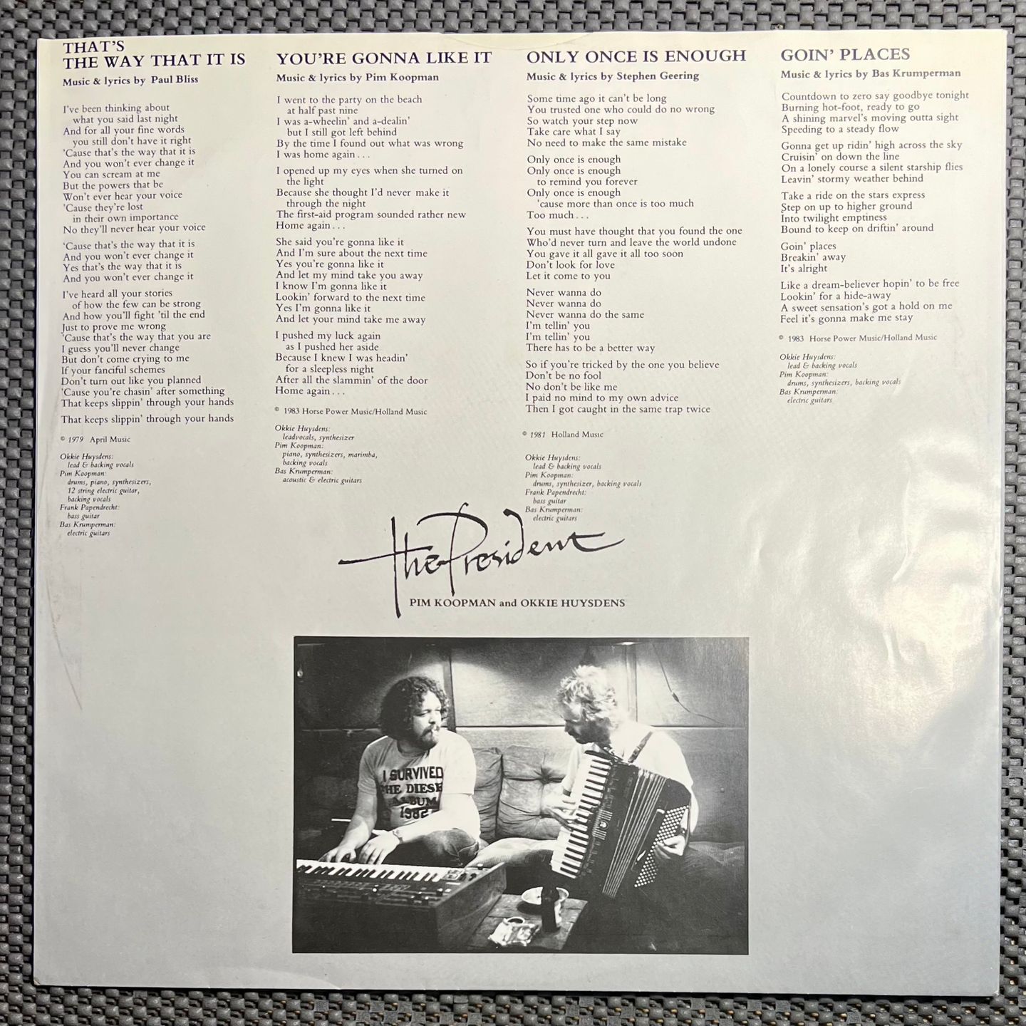 The President - By Appointment Of [Vinyl LP - 1st NL Press - 1983 - CBS 25631 - NM/NM] Pop Rock | CBS (CBS 25631) - 6