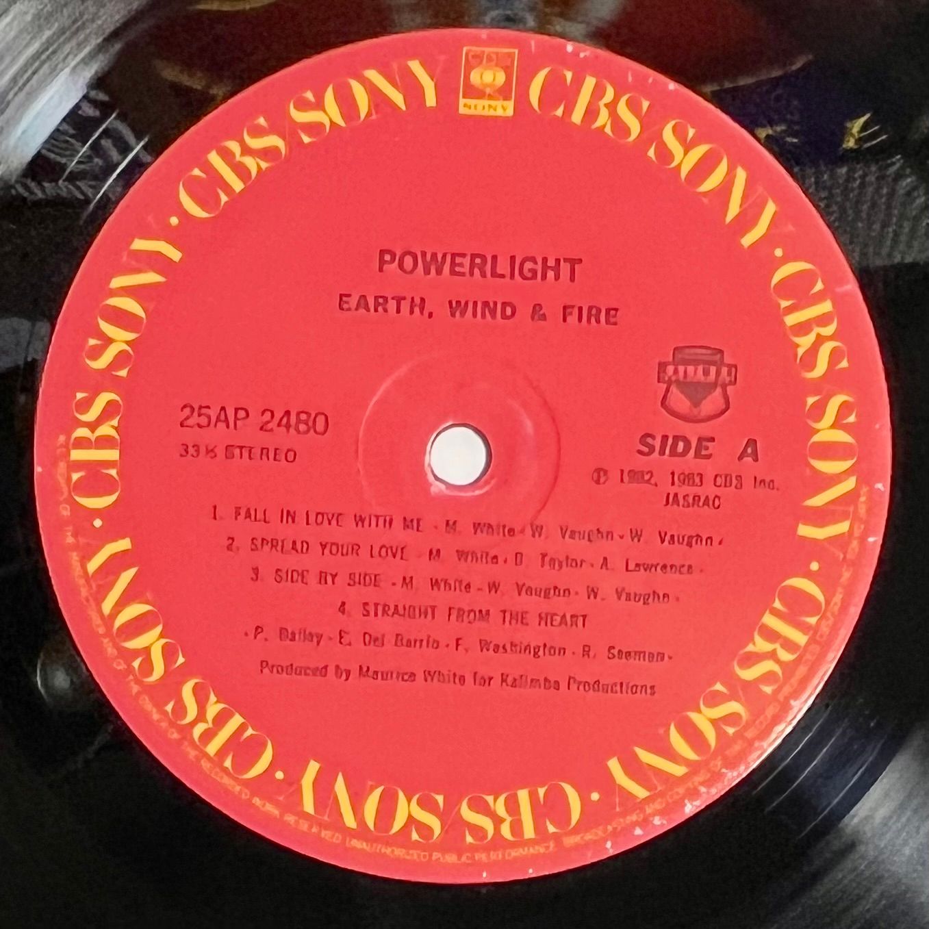 Earth, Wind & Fire - Powerlight [Vinyl LP - 1st Japan Press - 1983 - NM/NM] | CBS/Sony (25AP 2480) - 3