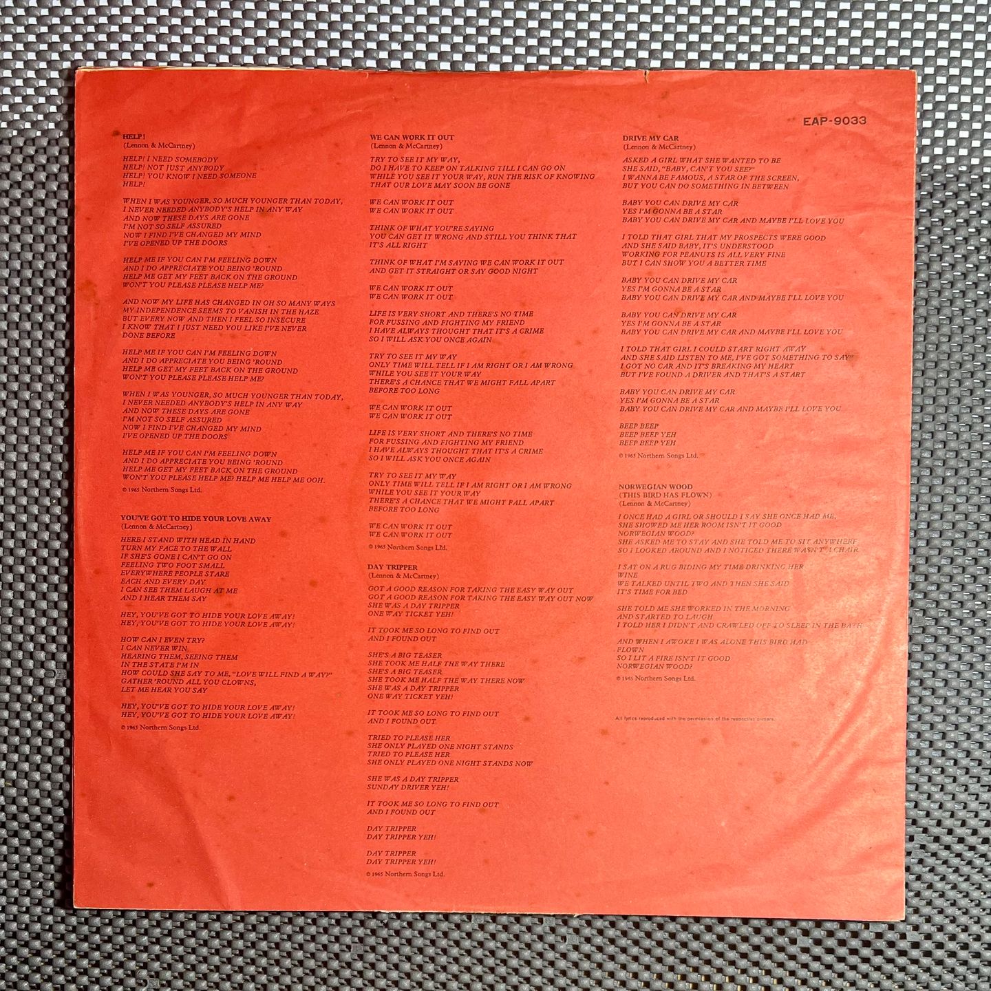 The Beatles = The Beatles - 1962-1966 = 1962年〜1966年 | Apple Records (EAP-9032B) - 9