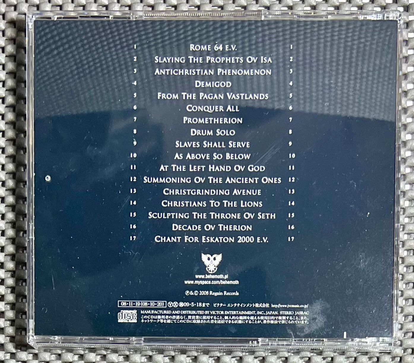 Behemoth - At The Arena Ov Aion - Live Apostasy | Victor (VICP-64625) - 2