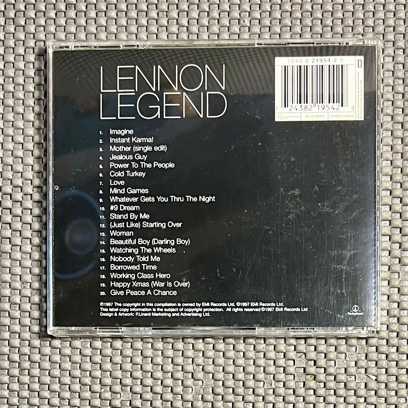 John Lennon - Lennon Legend (The Very Best Of John Lennon) [CD - 1st EU Ed. 1997 - NM/NM] Pop Rock | Parlophone (7243 8 21954 2 9) - 2