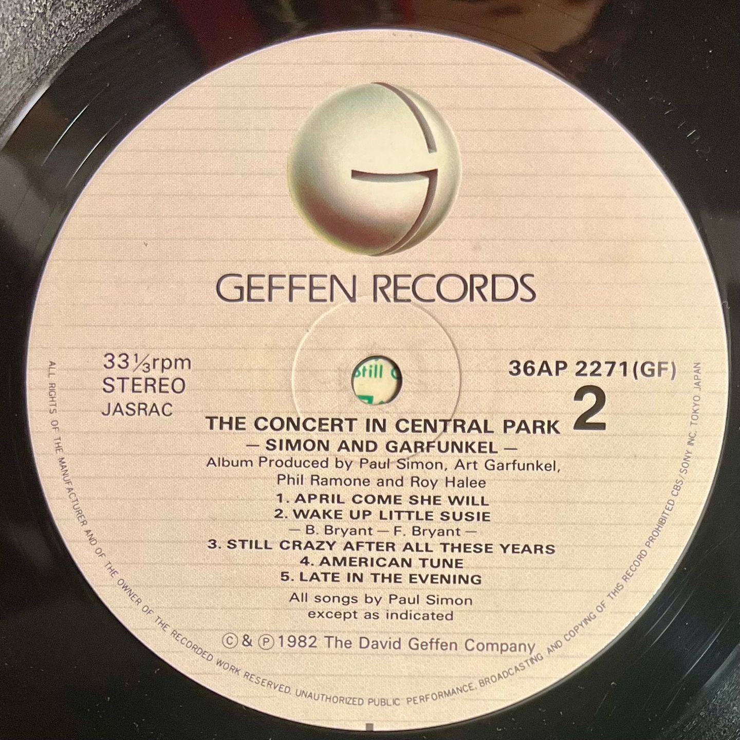 Simon & Garfunkel - The Concert In Central Park [2x LP - 1st Japan Press - 1982] | Geffen Records (36AP 2271~2) - 6