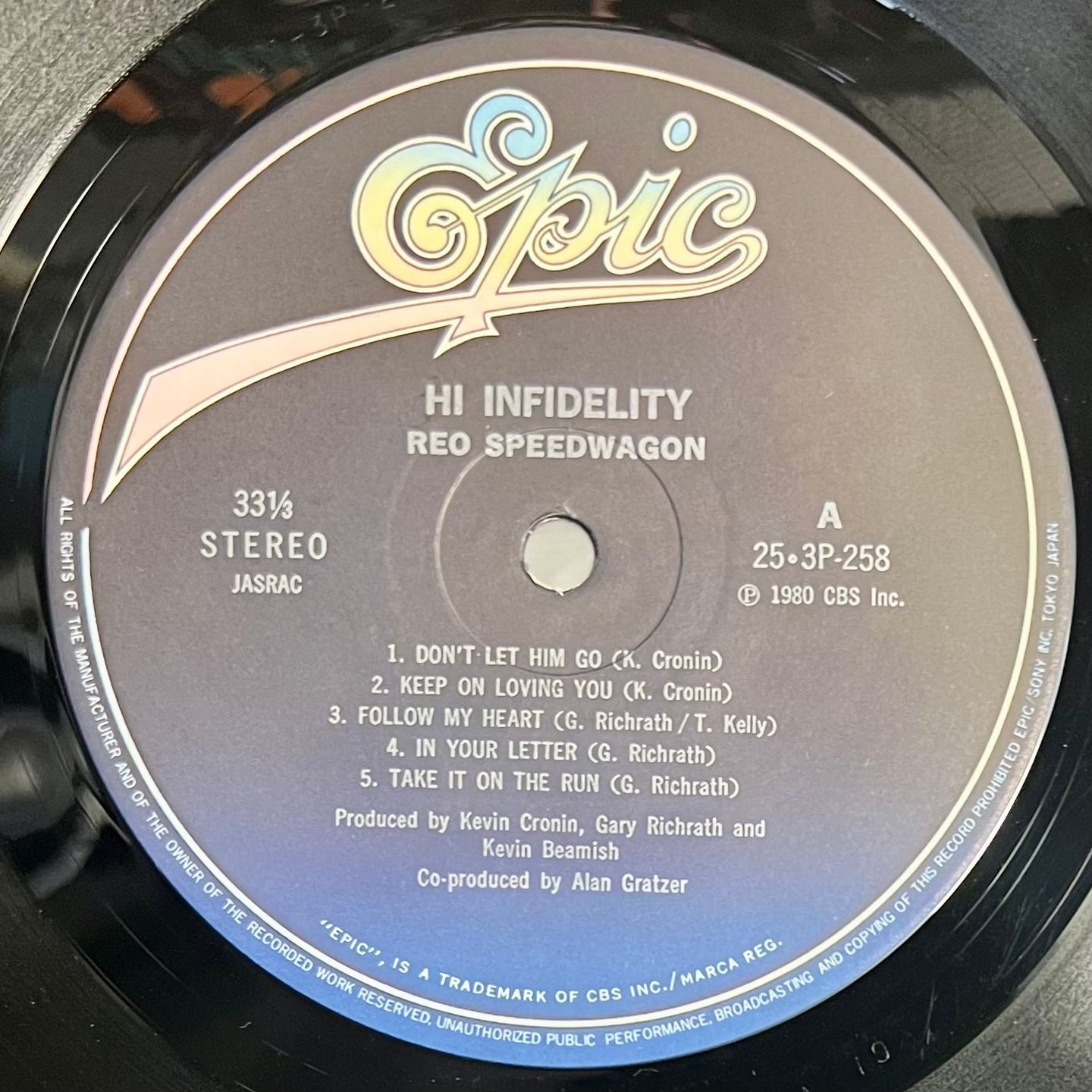 REO Speedwagon - Hi Infidelity [Vinyl LP - 1st Japan Press - 1980 - EX to NM / VG+] Rock | Epic (25•3P-258) - 4