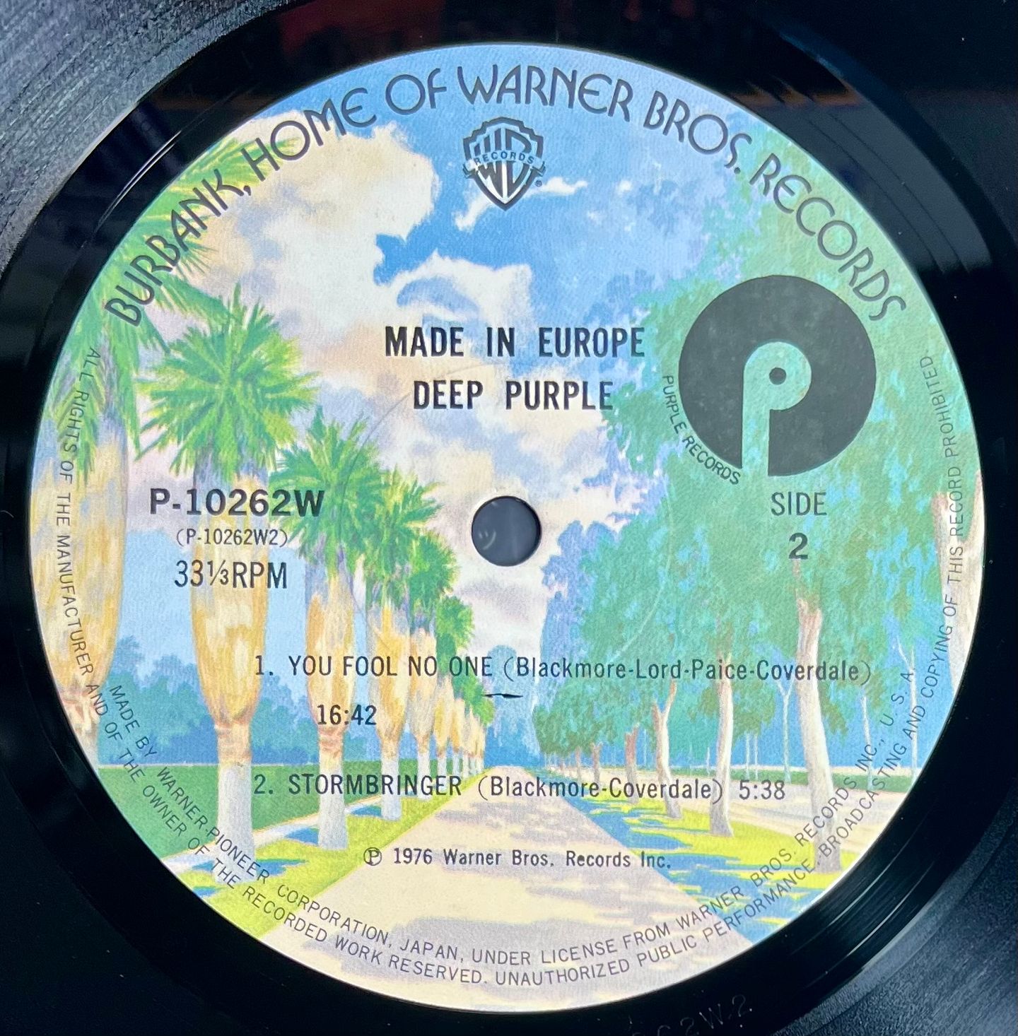 Deep Purple - Made In Europe [1st Japan Press - 1976 - P-10262W - NM/NM] Heavy Rock | Warner Bros. Records (P-10262W) - 4