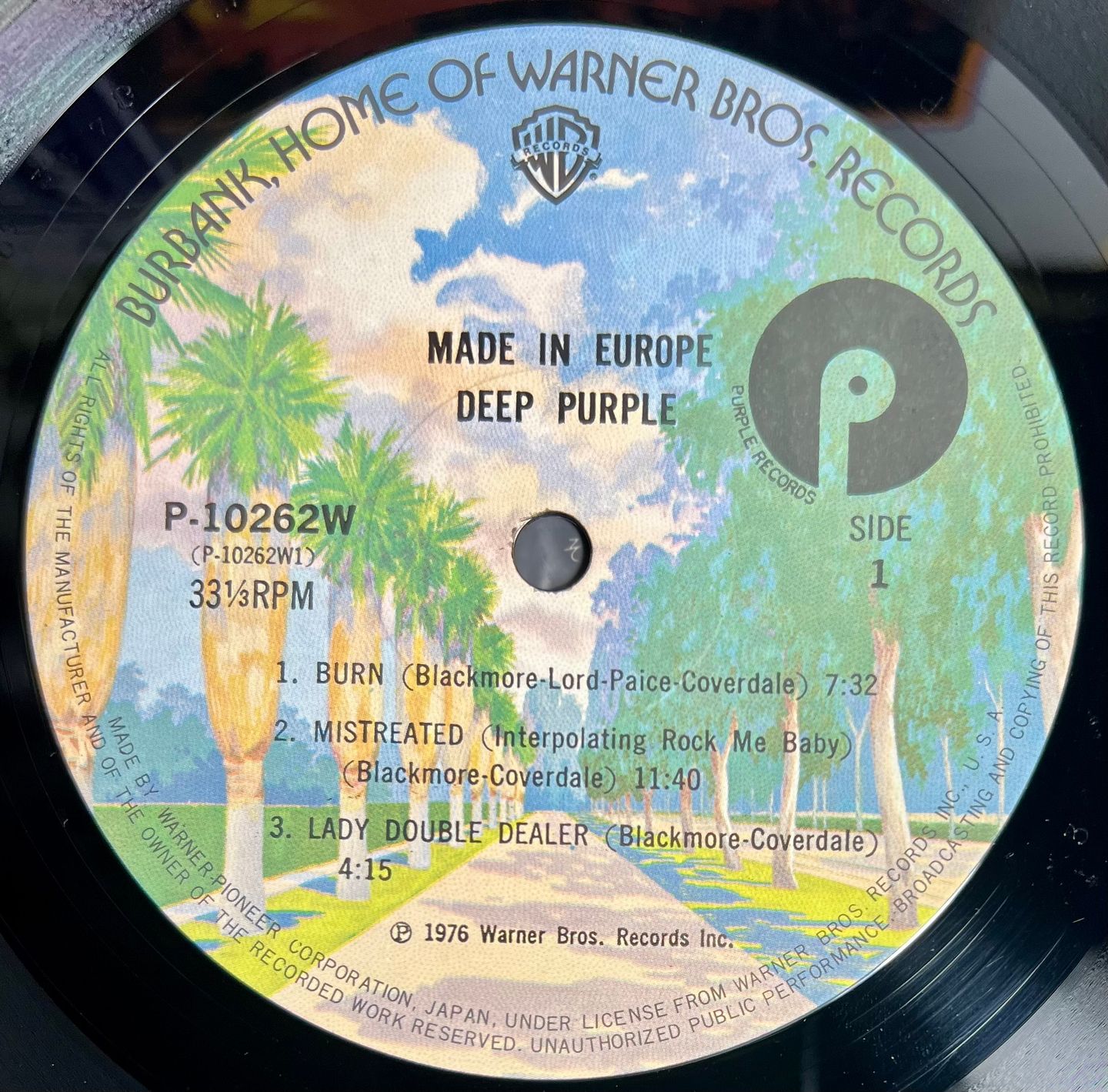 Deep Purple - Made In Europe [1st Japan Press - 1976 - P-10262W - NM/NM] Heavy Rock | Warner Bros. Records (P-10262W) - 5