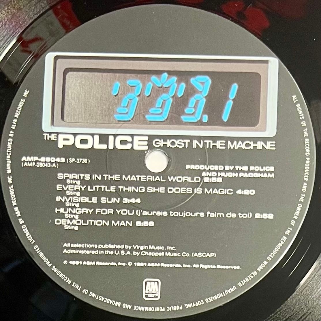 The Police - Ghost In The Machine [Vinyl LP - 1st Japan Press - 1st Obi - 1981 - A&M Records AMP-28043 - EX/EX with Obi & Insert] Pop Rock | A&M Records (AMP-28043) - 4