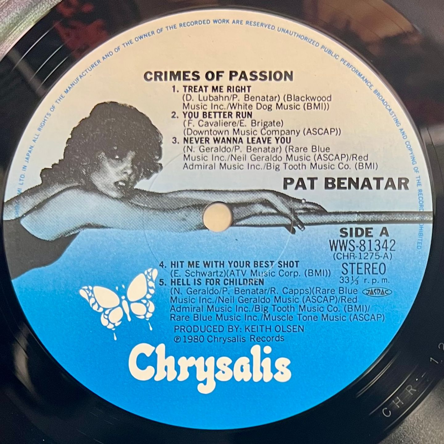 Pat Benatar - Crimes Of Passion [LP - 1st Japan Press - 1980 - Mint/Mint] | Chrysalis (WWS-81342) - 5