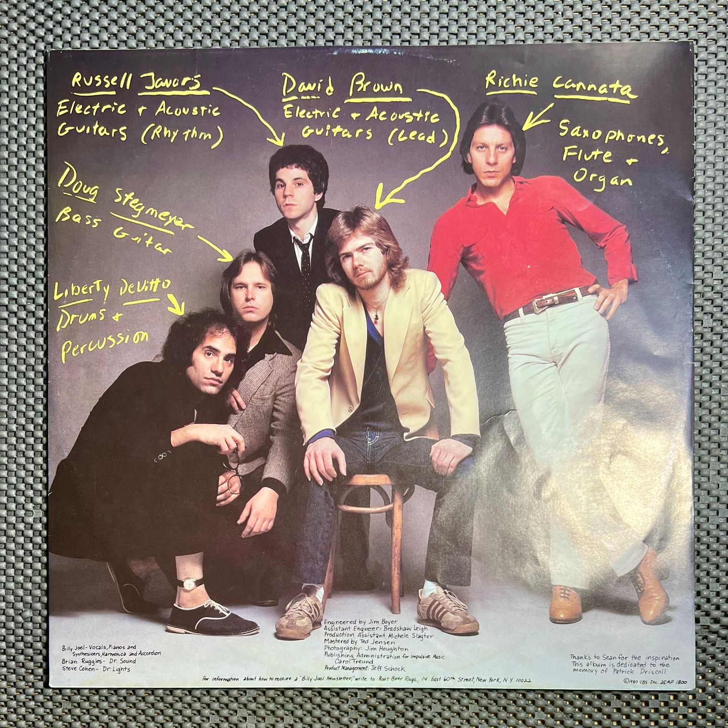 Billy Joel - Glass Houses [Vinyl LP - 1st Japan Press - 1980 - 25AP 1800 - Nm / Nm] | CBS/Sony (25AP 1800) - 6