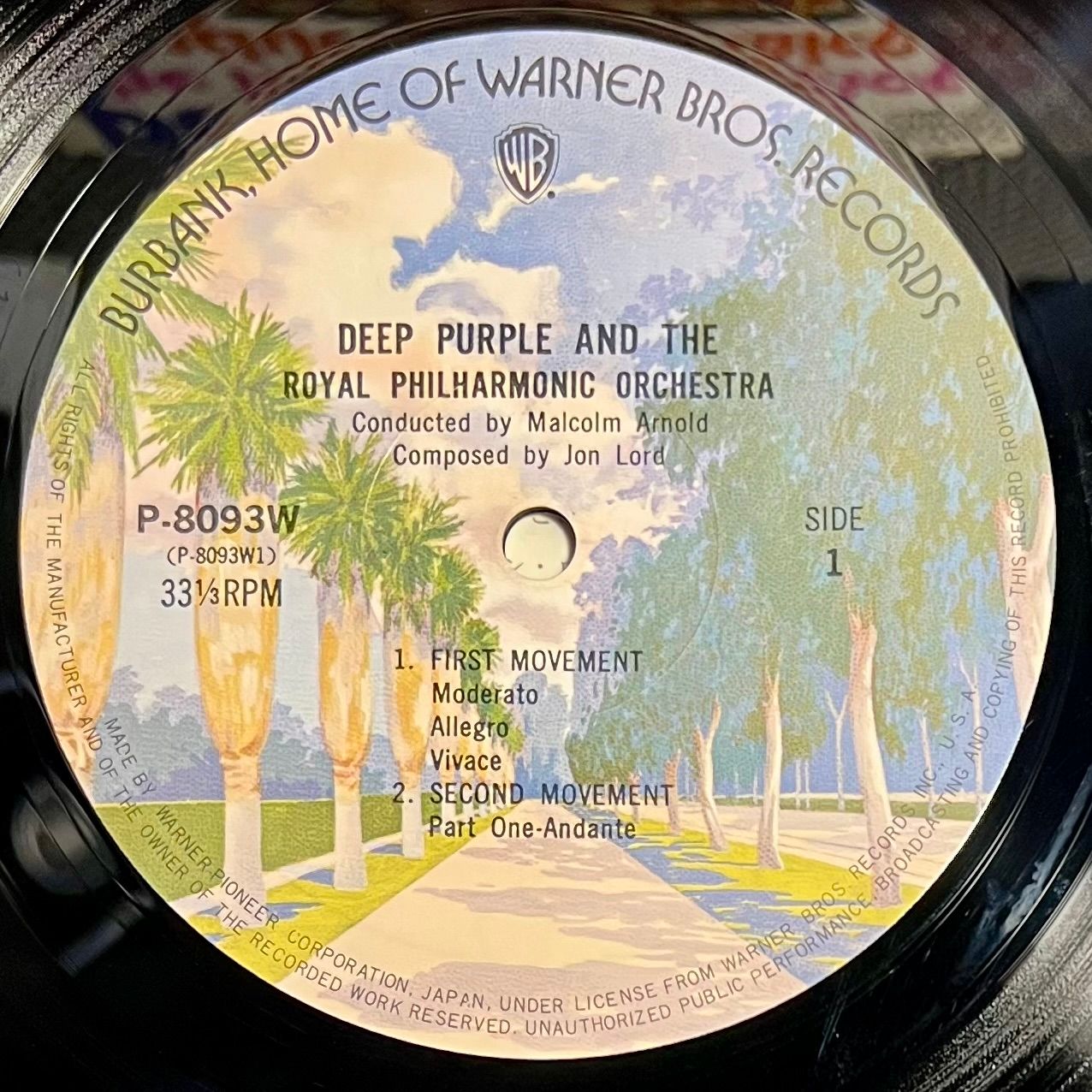 Deep Purple & Royal Philharmonic Orchestra Conducted By Malcolm Arnold - Concerto For Group And Orchestra [Vinyl LP - Japan Press - 1971 - EX to NM / VG+ to EX] Heavy Rock | Warner Bros. Records (P-8093W) - 5