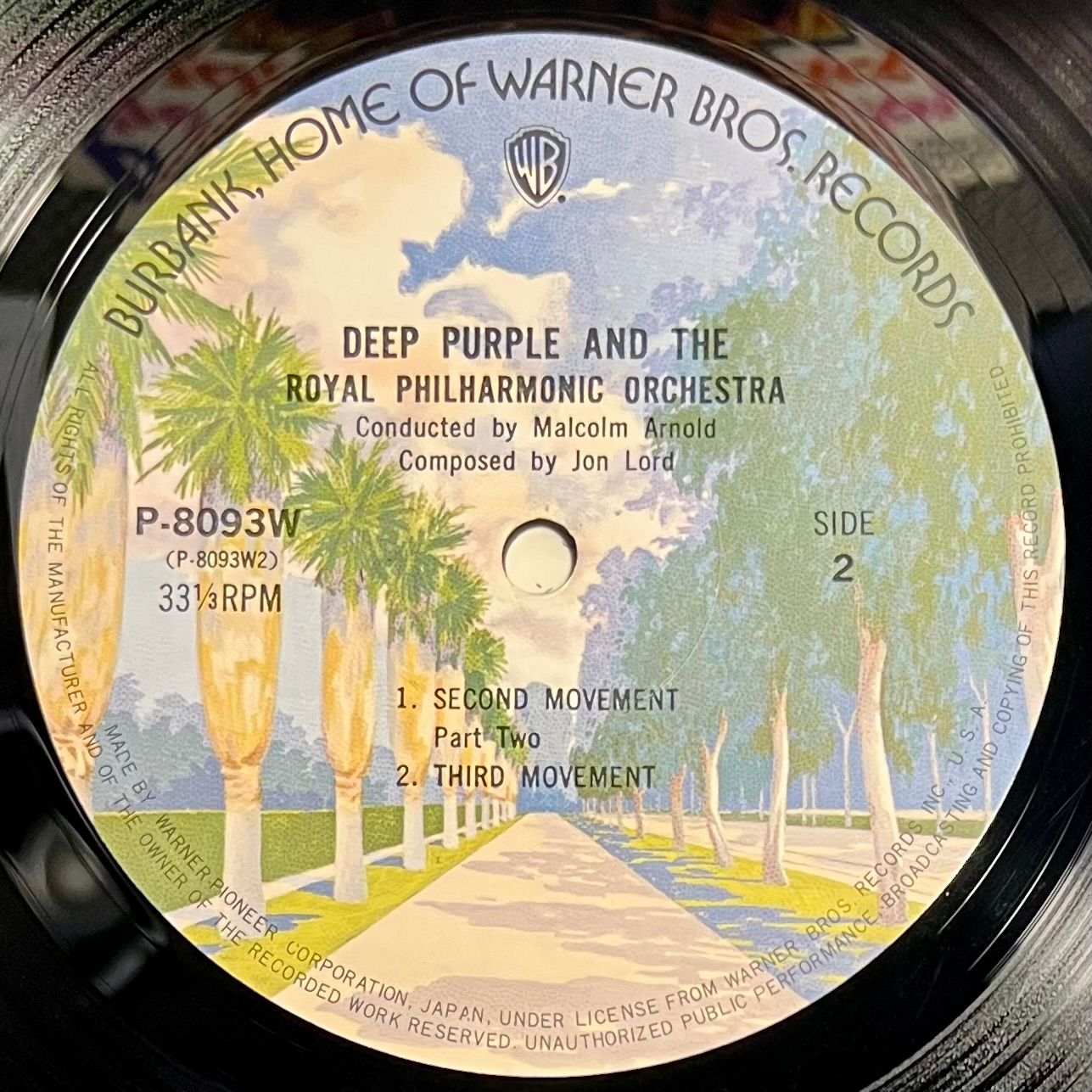 Deep Purple & Royal Philharmonic Orchestra Conducted By Malcolm Arnold - Concerto For Group And Orchestra [Vinyl LP - Japan Press - 1971 - EX to NM / VG+ to EX] Heavy Rock | Warner Bros. Records (P-8093W) - 6
