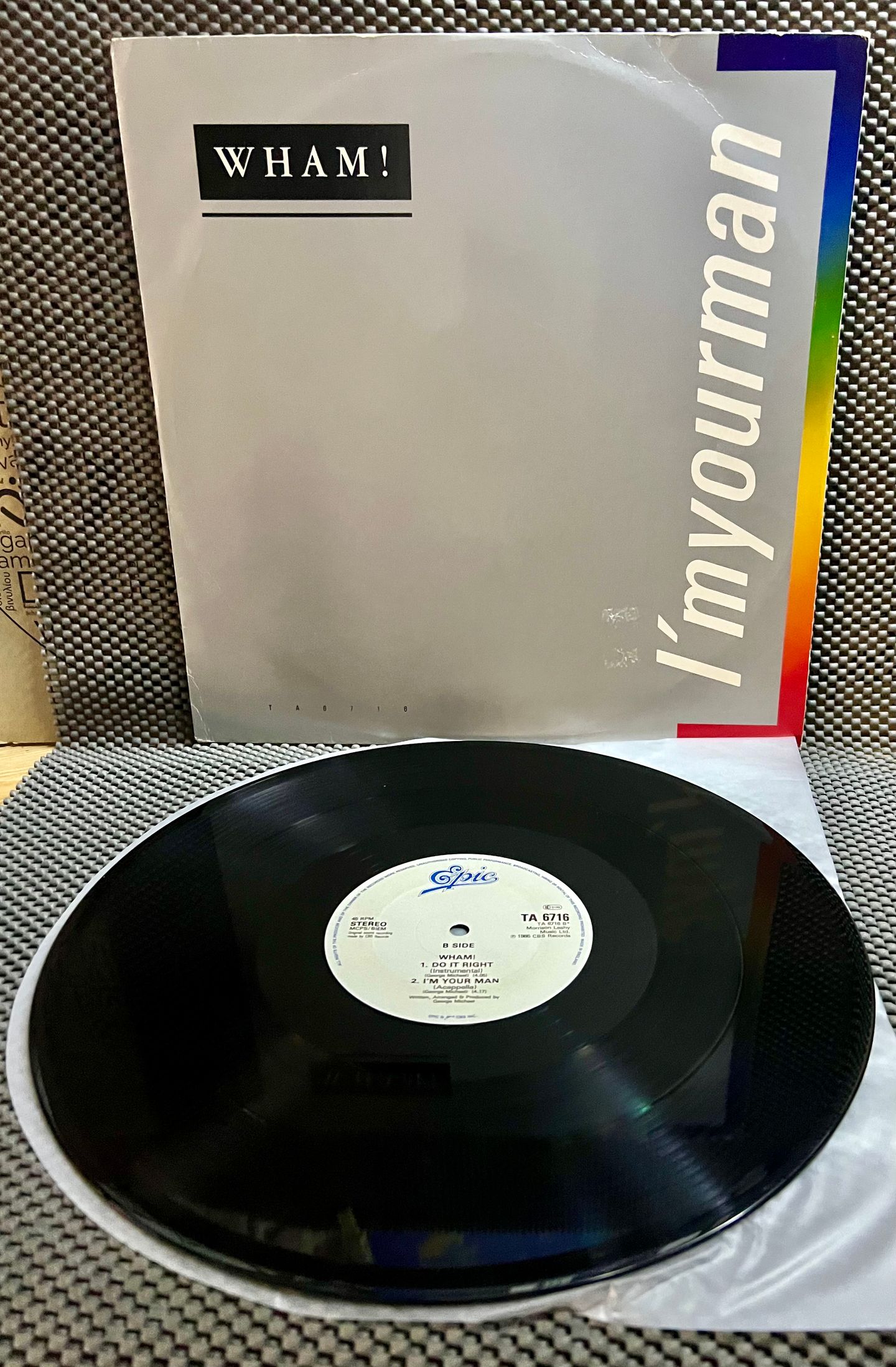 Wham! - I'm Your Man [Vinyl EP - 1st UK Press - 12" 45RPM - 1985 - TA 6716] Pop | Epic (TA 6716) - 2