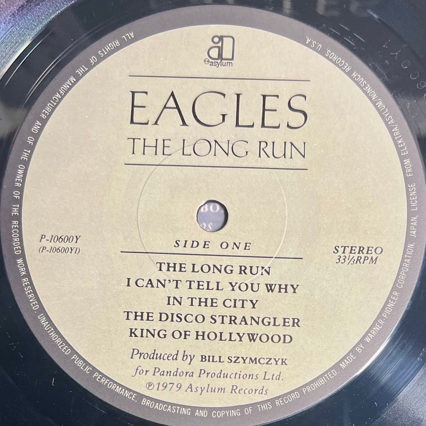 Eagles - The Long Run [LP OG JP 1979] | Asylum Records (P-10600Y) - 5