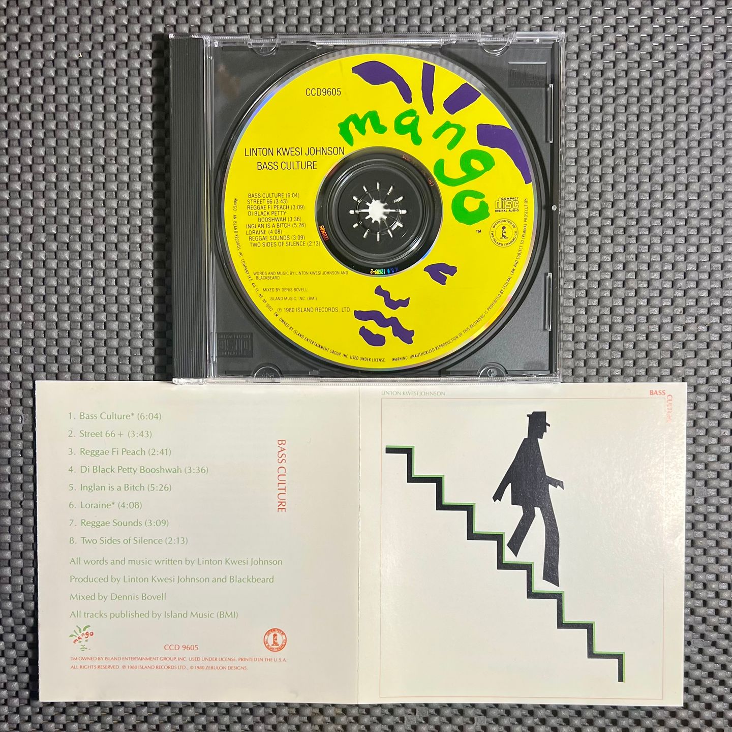 Linton Kwesi Johnson - Bass Culture [CD - US Press - Mint/Mint] | Mango (CCD 9605) - 3